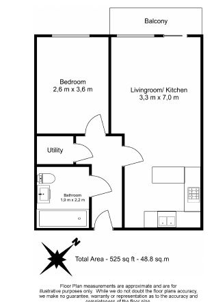 1 bedroom flat to rent in Beaufort Square, Colindale, NW9-Floorplan