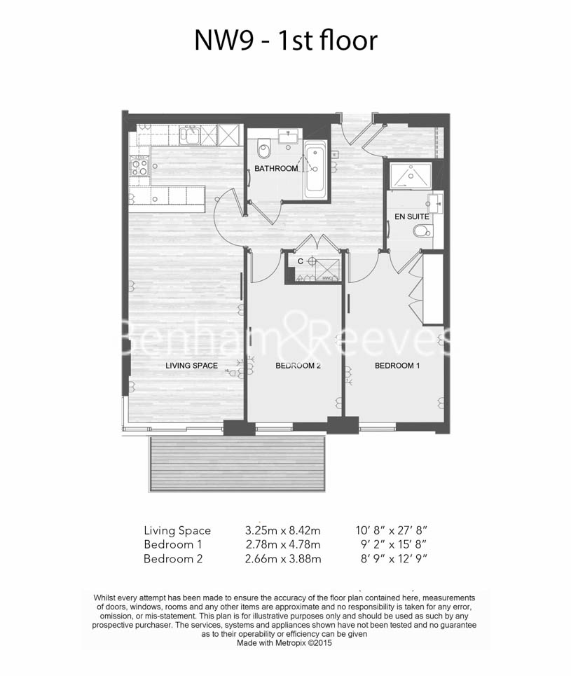 2 bedrooms flat to rent in Beaufort Square, Colindale, NW9-Floorplan