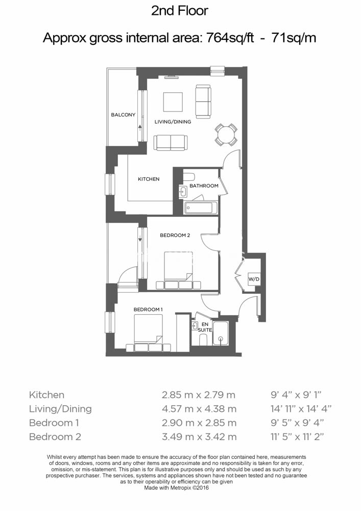 2 bedrooms flat to rent in Felar Drive, Colindale, NW9-Floorplan