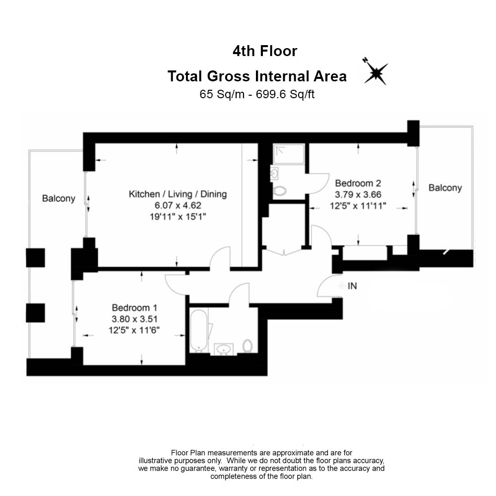 2 bedrooms flat to rent in Thonrey Close, Colindale, NW9-Floorplan