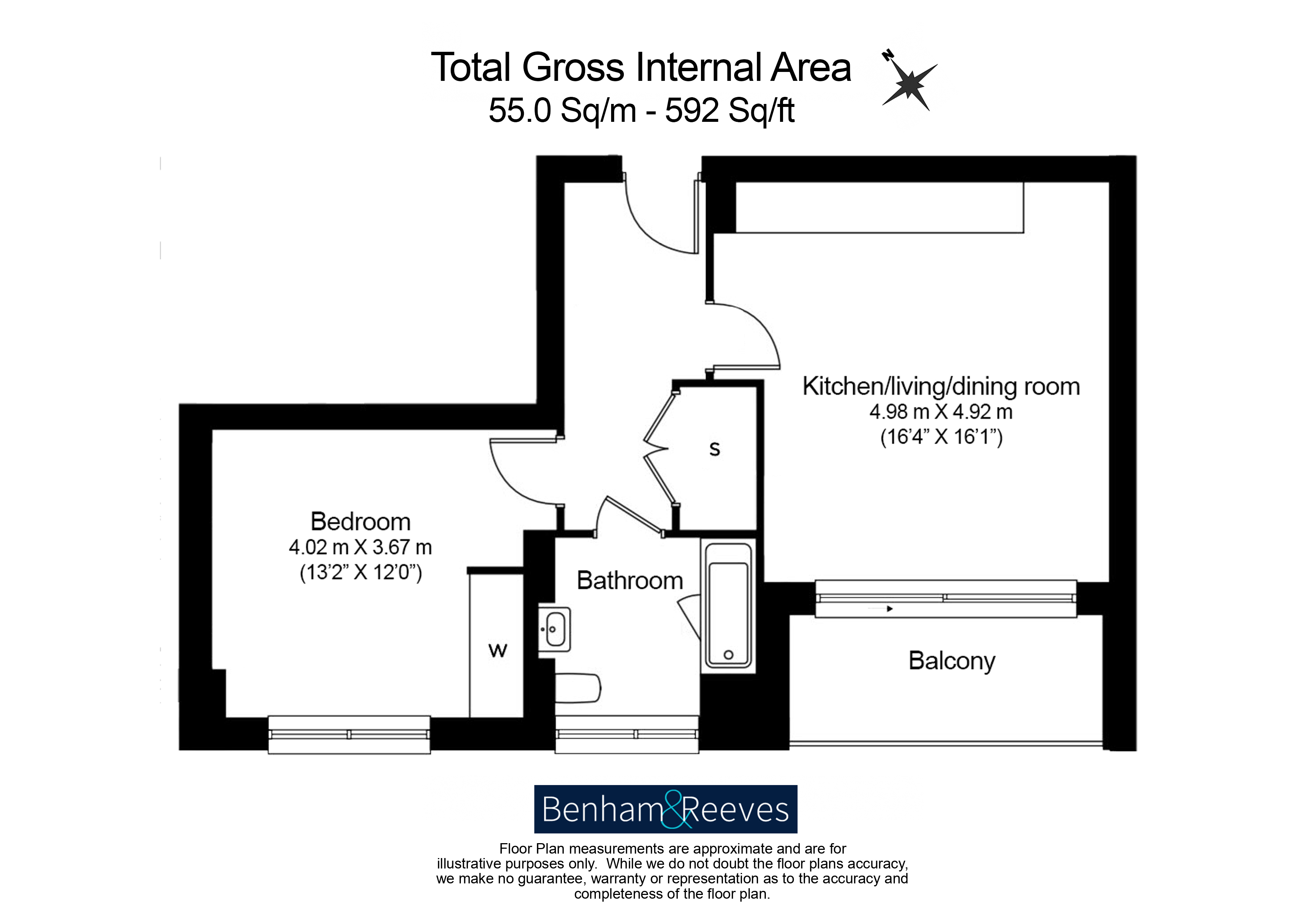 1  bedroom flat to rent in Quassia House, Thonrey Close , NW9-Floorplan