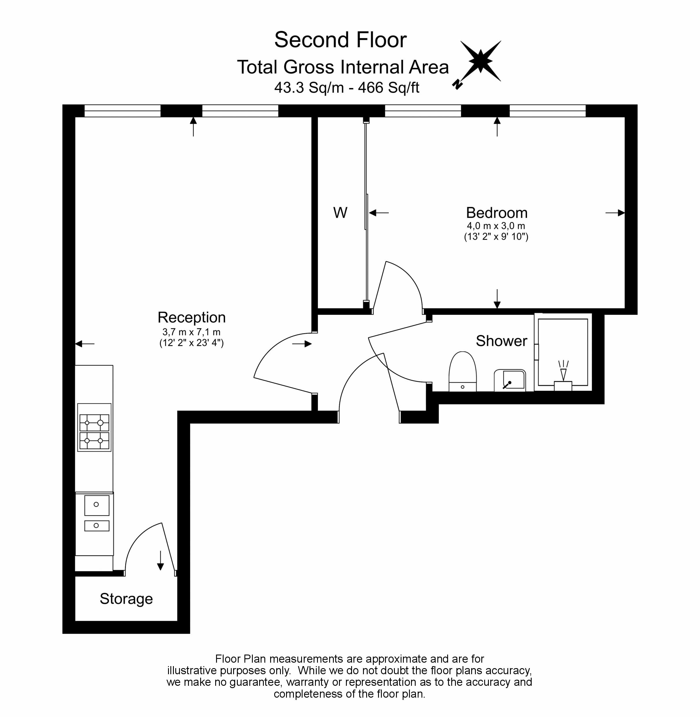 1 bedroom flat to rent in Theobalds Road, Bloomsbury, WC1X-Floorplan