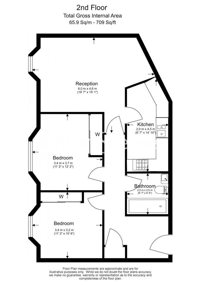 2 bedrooms flat to rent in Rosebery Avenue, Islington, EC1-Floorplan