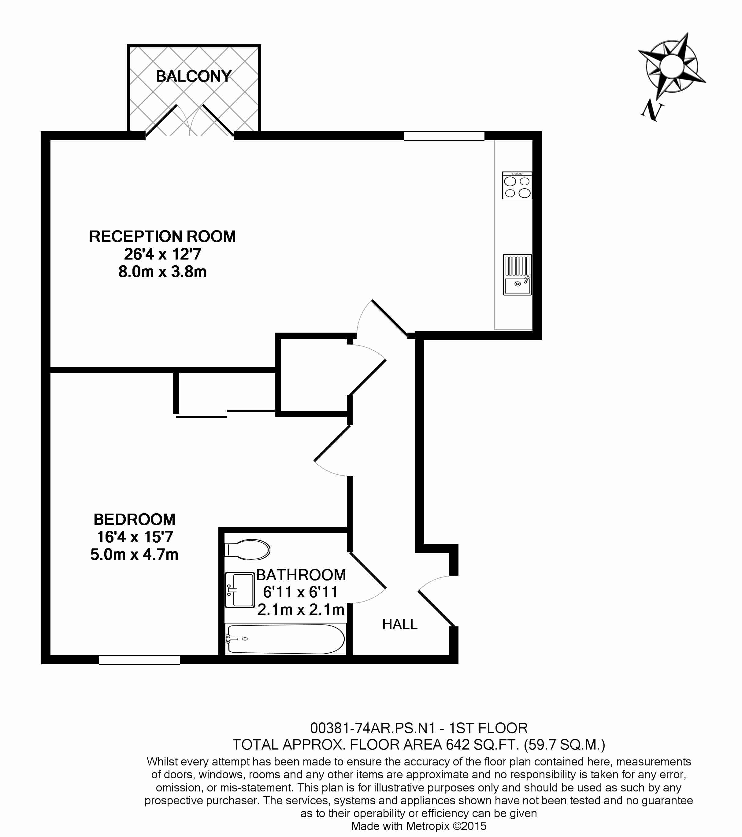 1 bedroom flat to rent in Arlington Avenue, Packington Square, N1-Floorplan