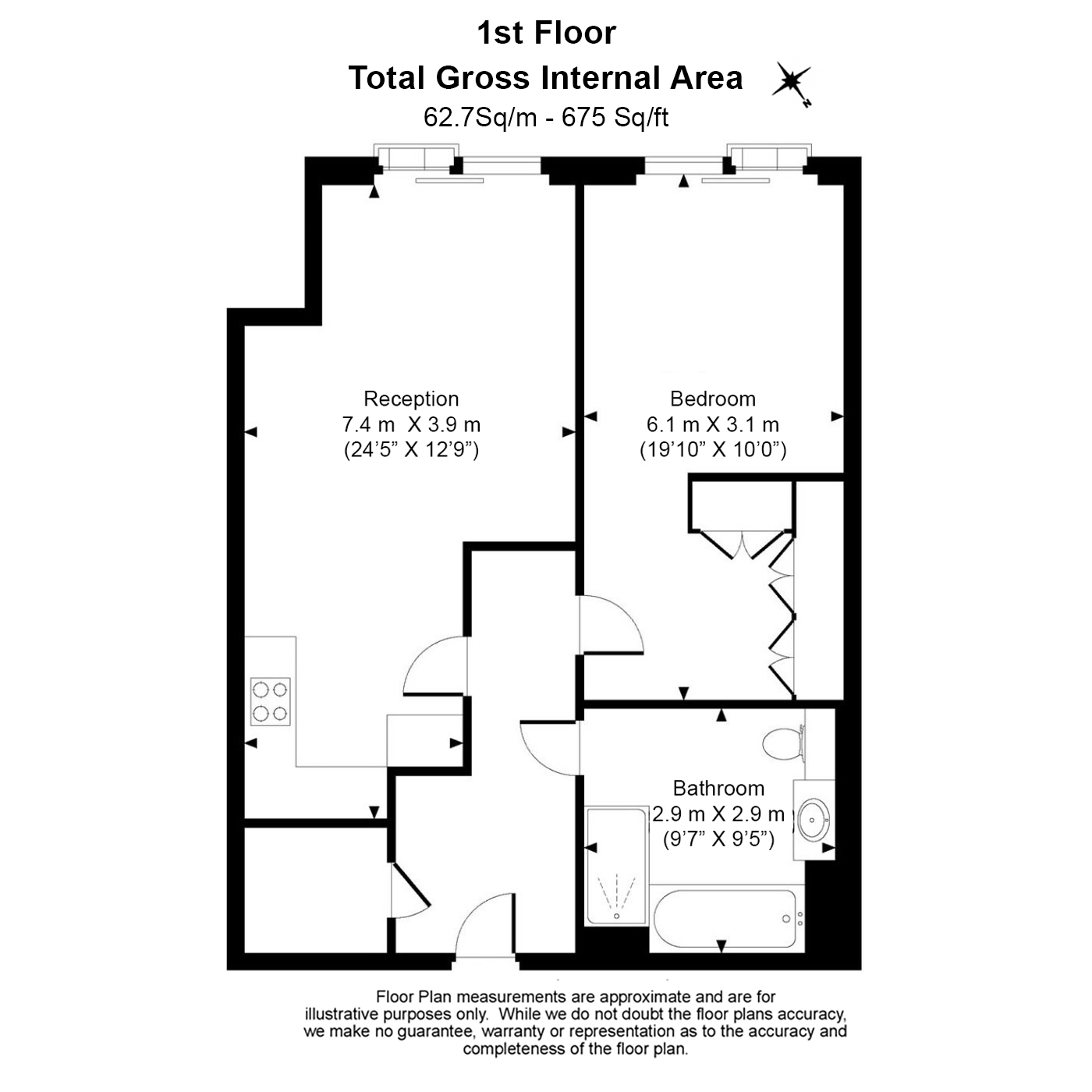 1 bedroom flat to rent in Strand, Savoy House, WC2R-Floorplan