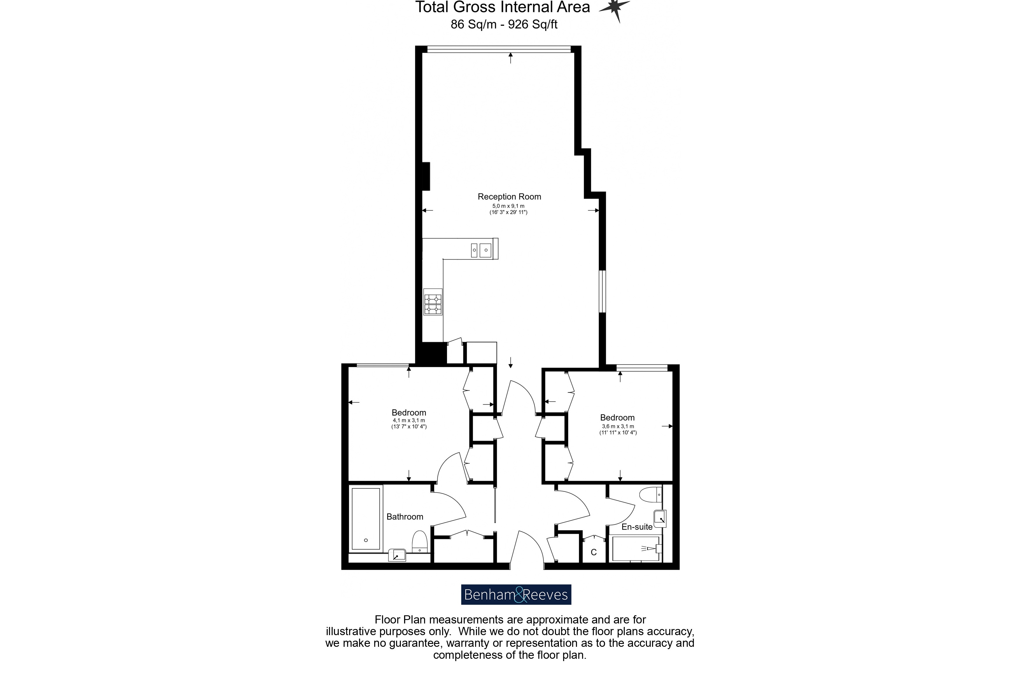 2 bedrooms flat to rent in City Road, Islington, EC1V-Floorplan