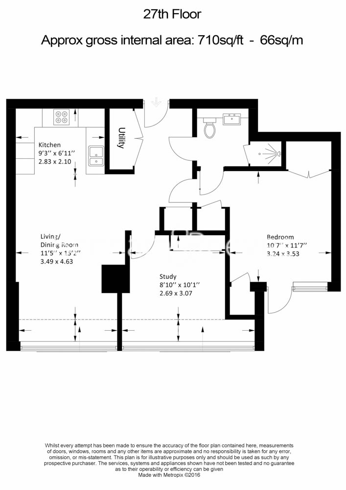 2  bedrooms flat to rent in City Road, Islington, EC1V-Floorplan