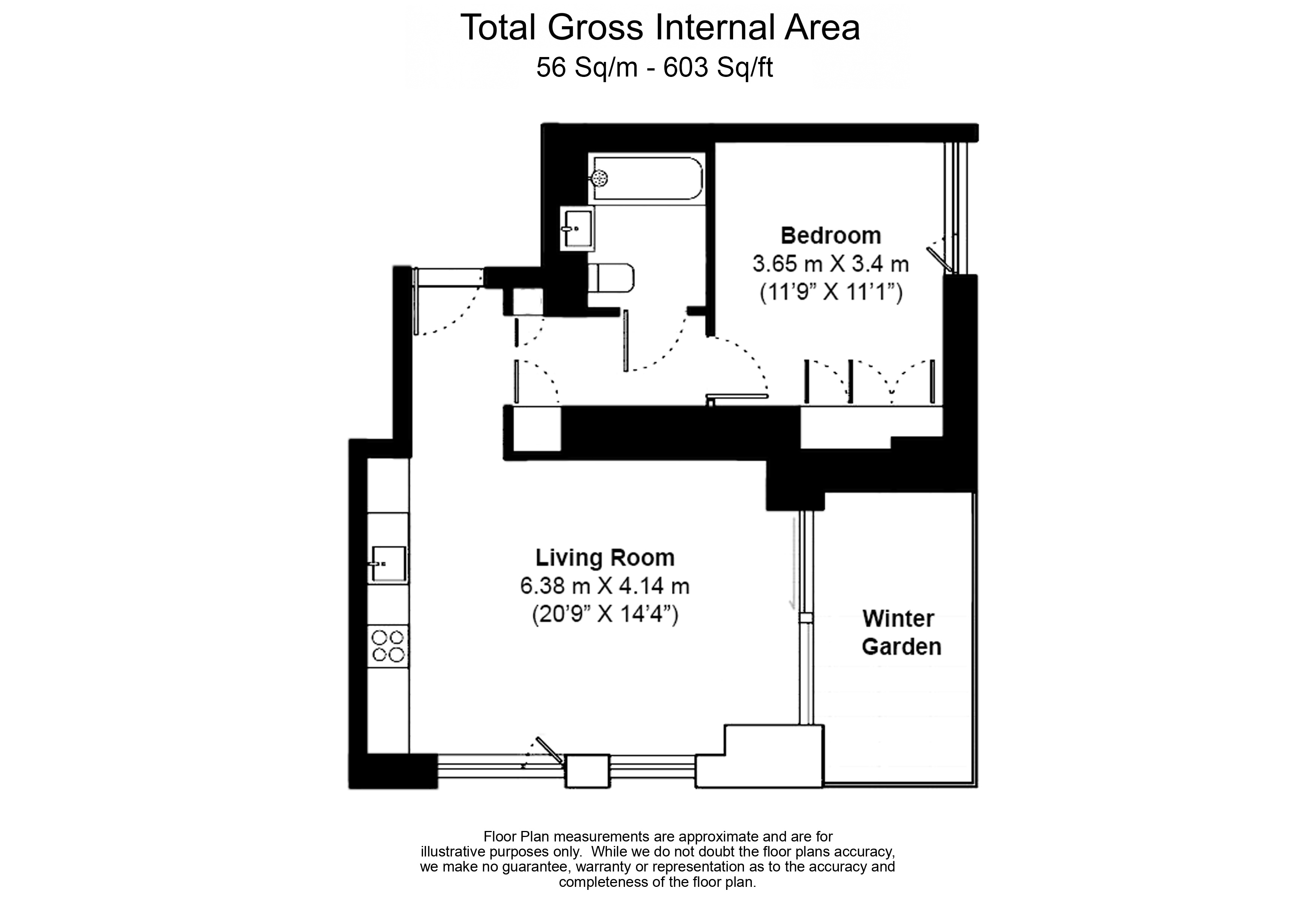 1 bedroom flat to rent in Jasper Walk, Shoreditch, N1-Floorplan