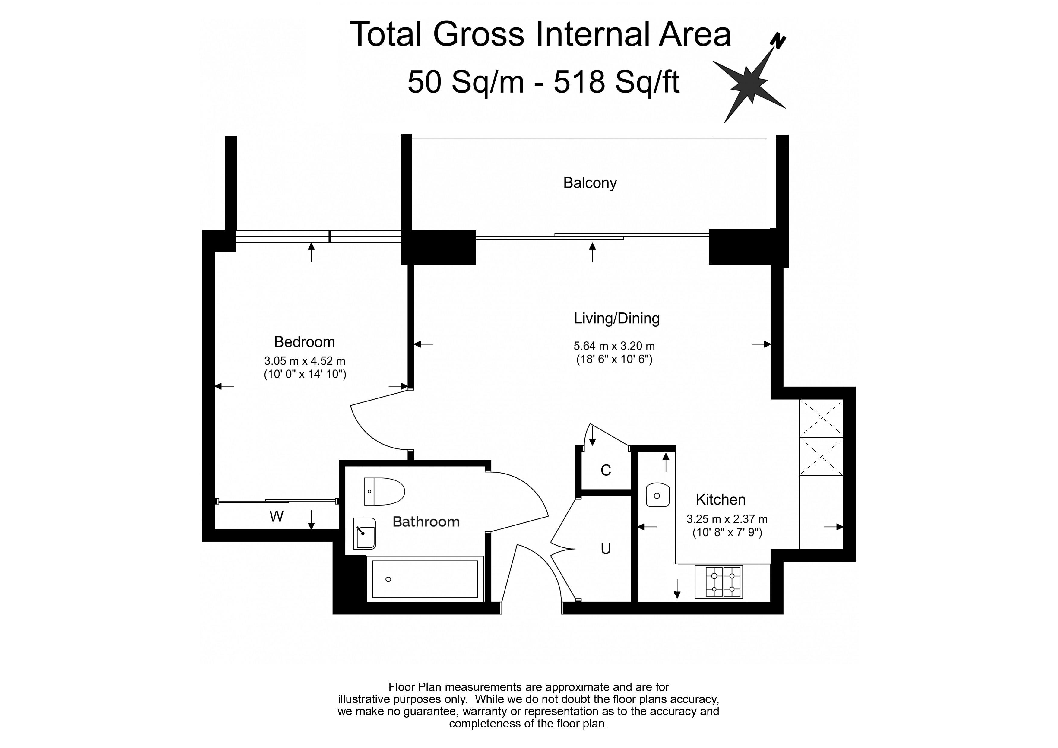 1 bedroom flat to rent in Bollinder Place, City Road, EC1V-Floorplan