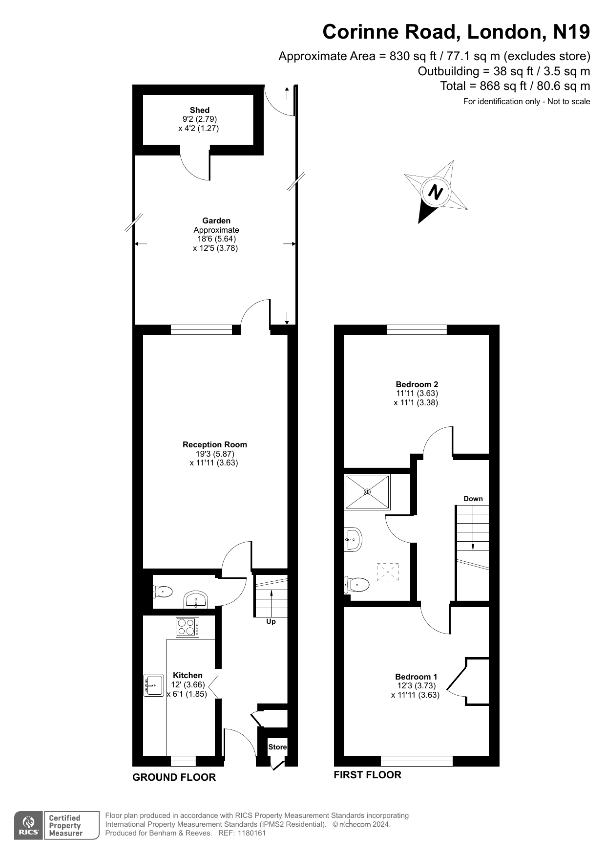 2 bedrooms house to rent in Corrine Road, Tufnell Park, N19-Floorplan