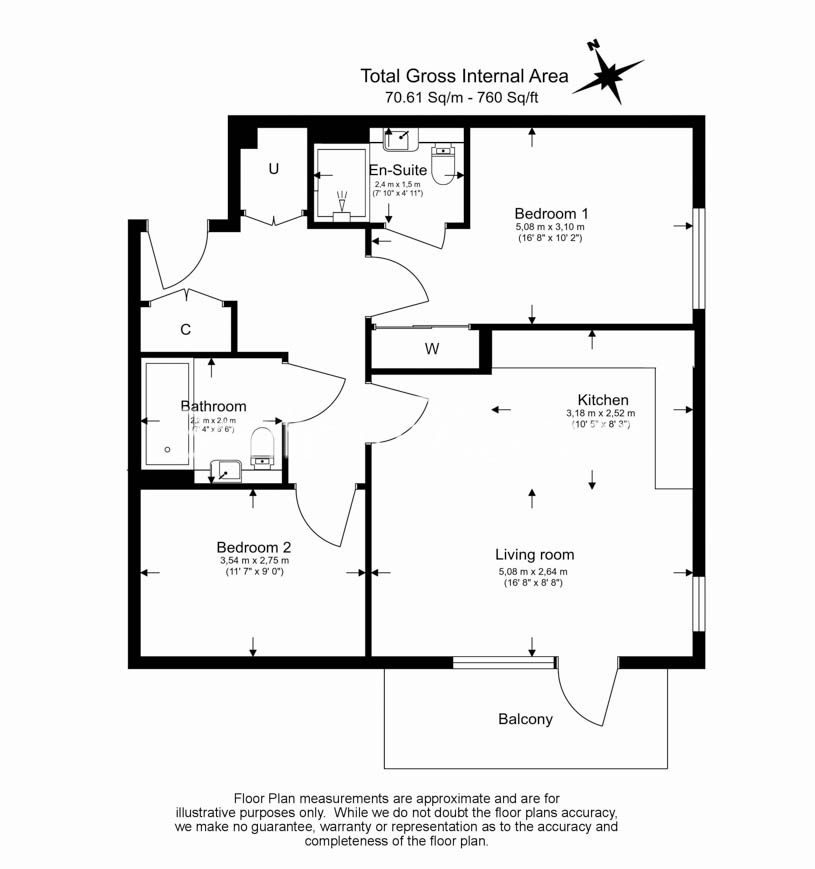 2 bedrooms flat to rent in Greenleaf Walk, Southall, UB1-Floorplan