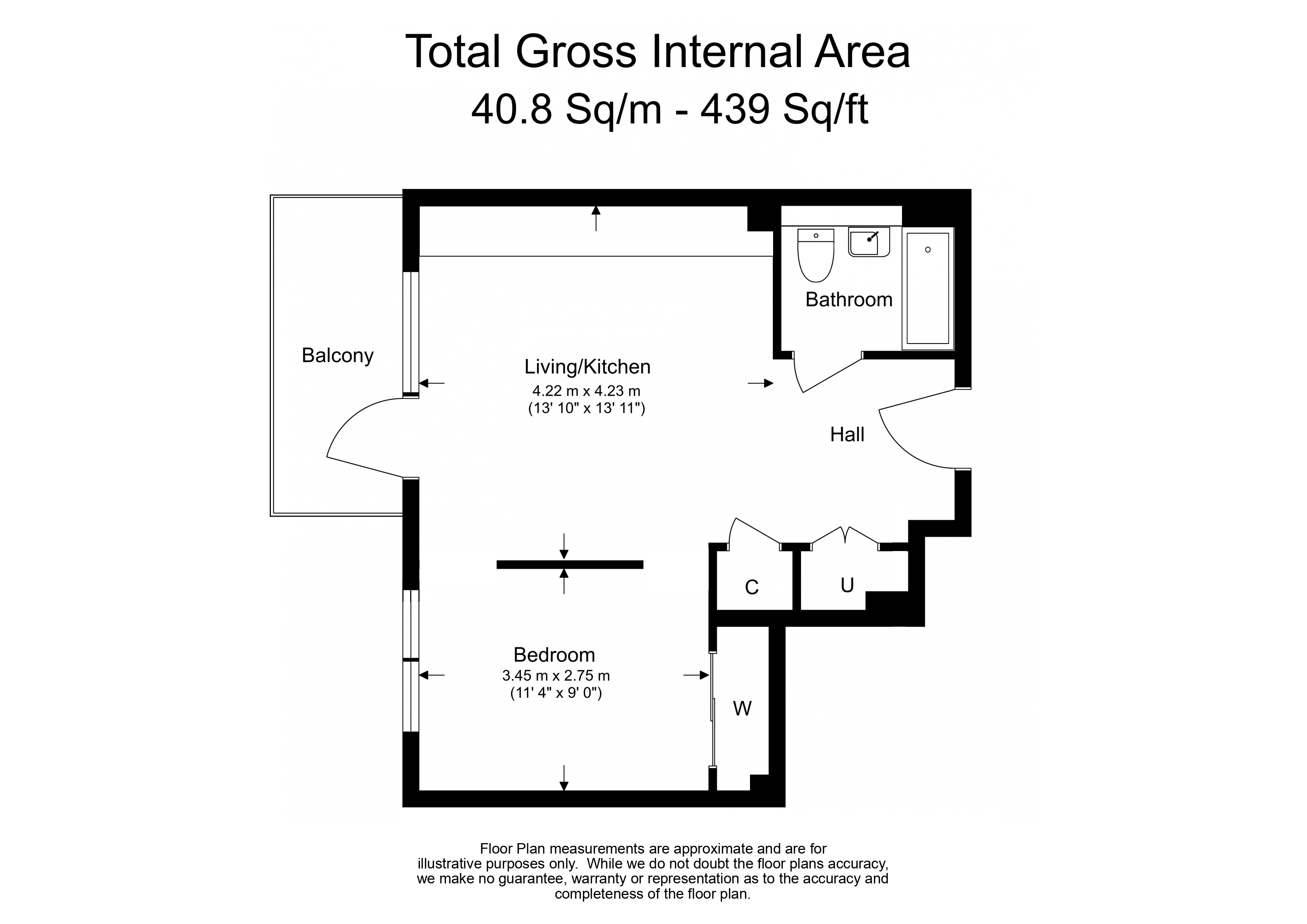 1 bedroom flat to rent in Greenleaf Walk, Southall, UB1-Floorplan