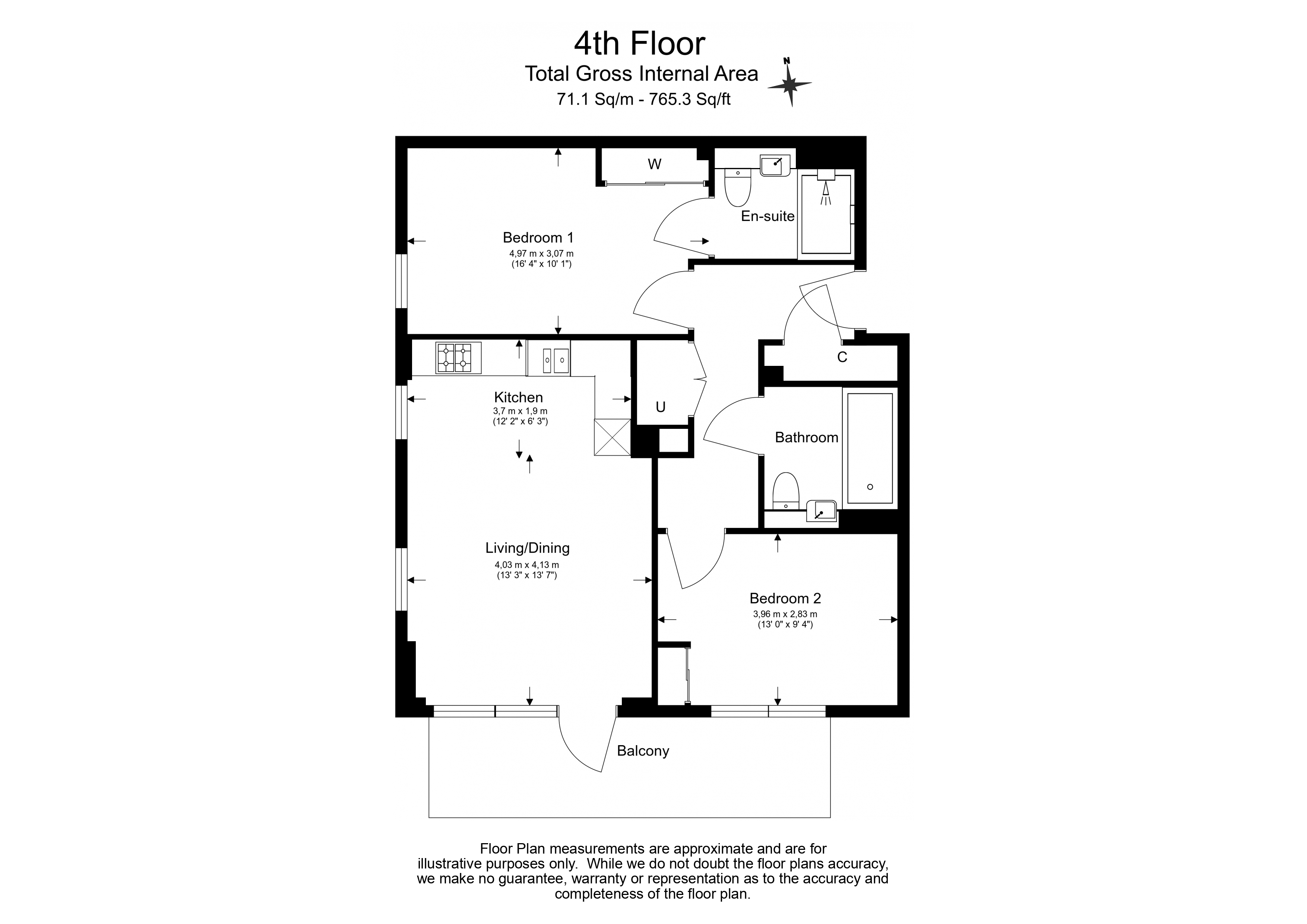 2 bedrooms flat to rent in Cedrus Avenue, Southall, UB1-Floorplan