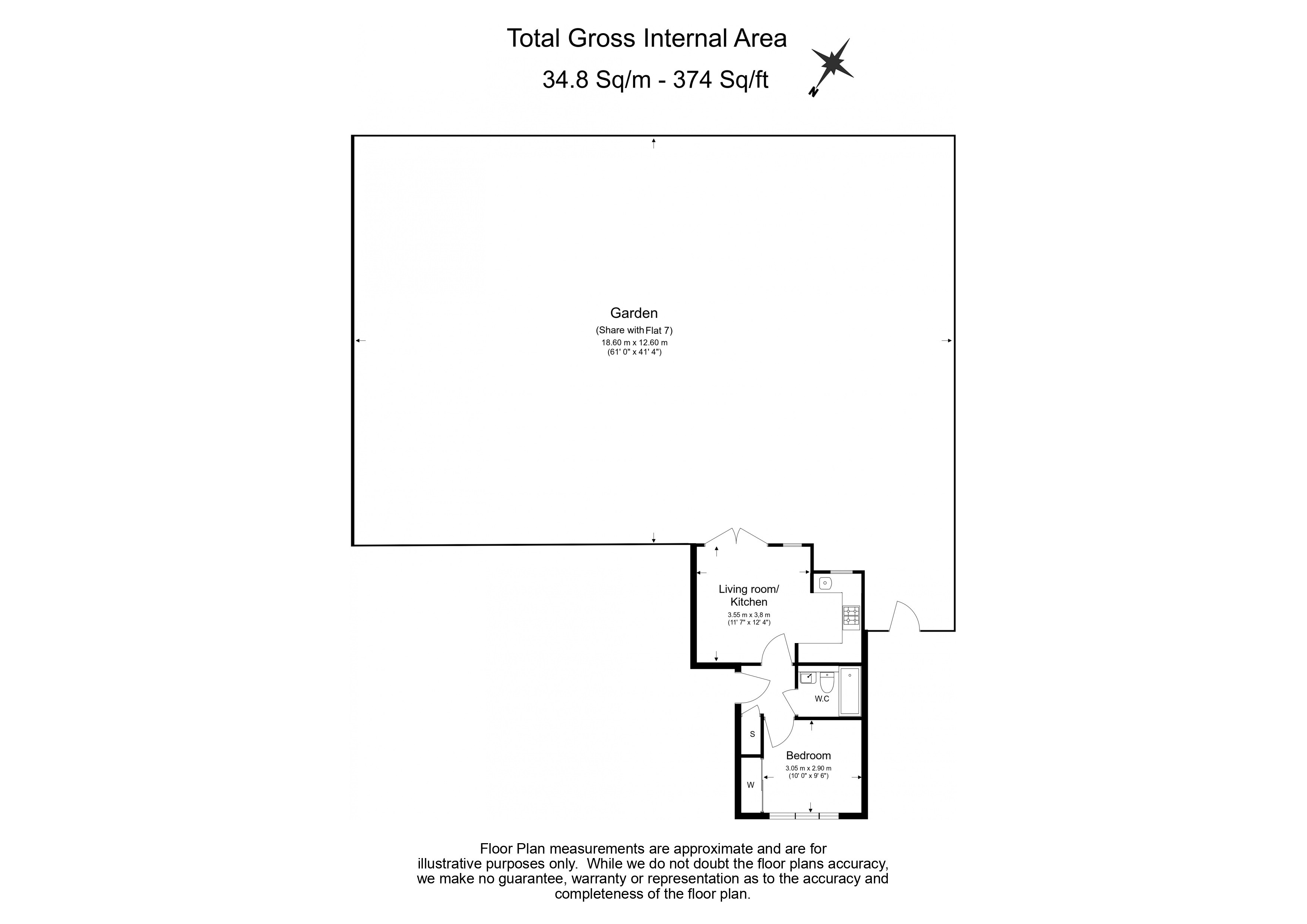 1 bedroom flat to rent in Palomino Close, Hayes, UB4-Floorplan