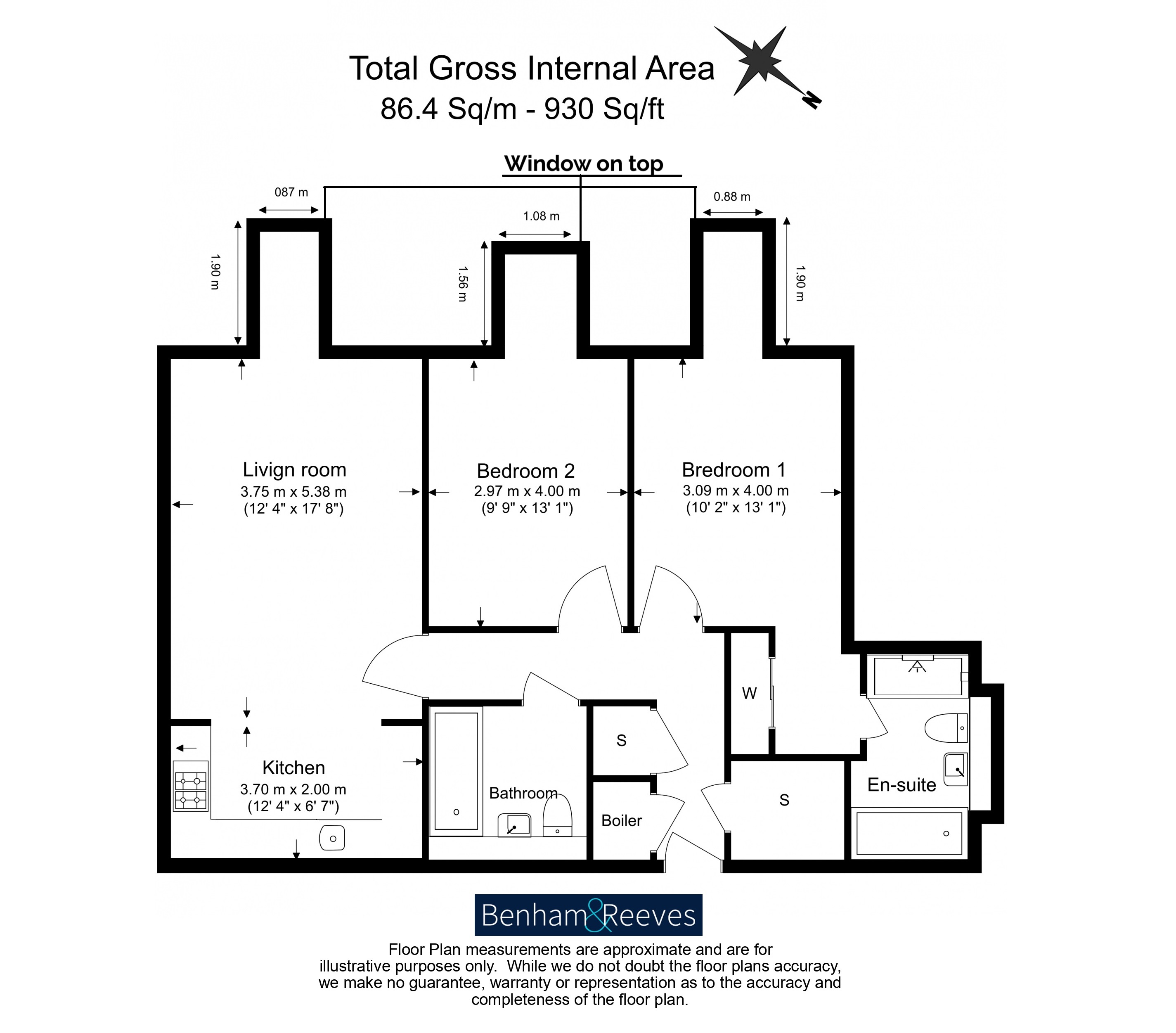 2 bedrooms flat to rent in Commonwealth Place, Slough, SL2-Floorplan