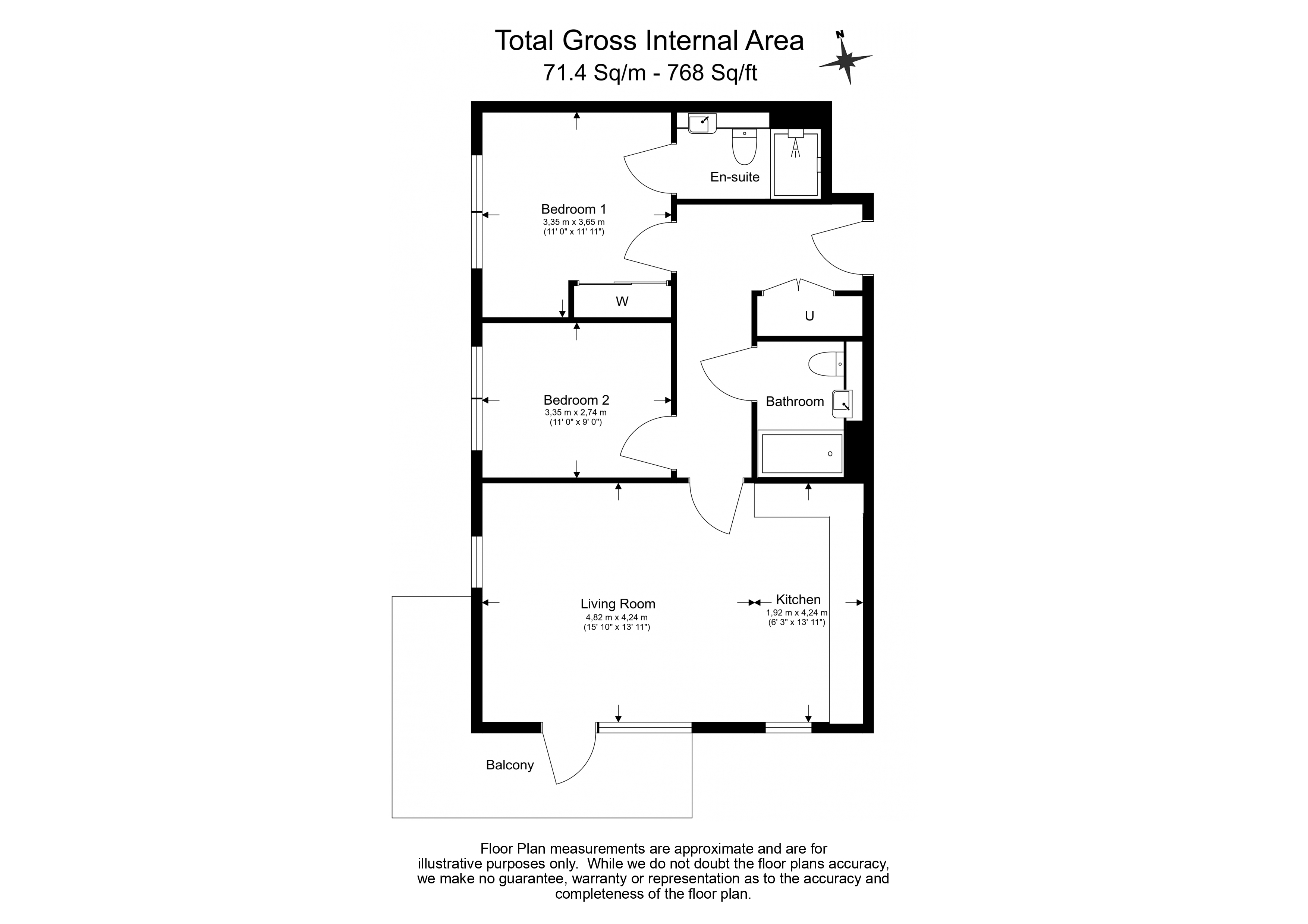 2 bedrooms flat to rent in Cedrus Avenue, Southall, UB1-Floorplan