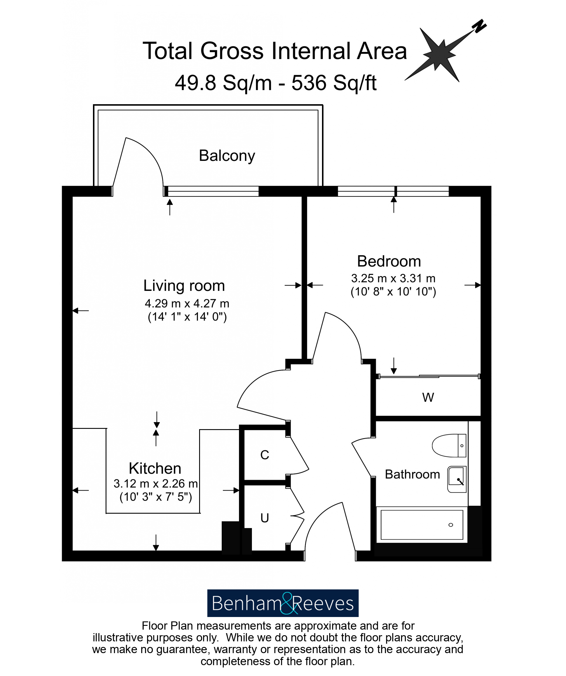 1 bedroom flat to rent in Edwin House, Accolade Avenue, UB1-Floorplan