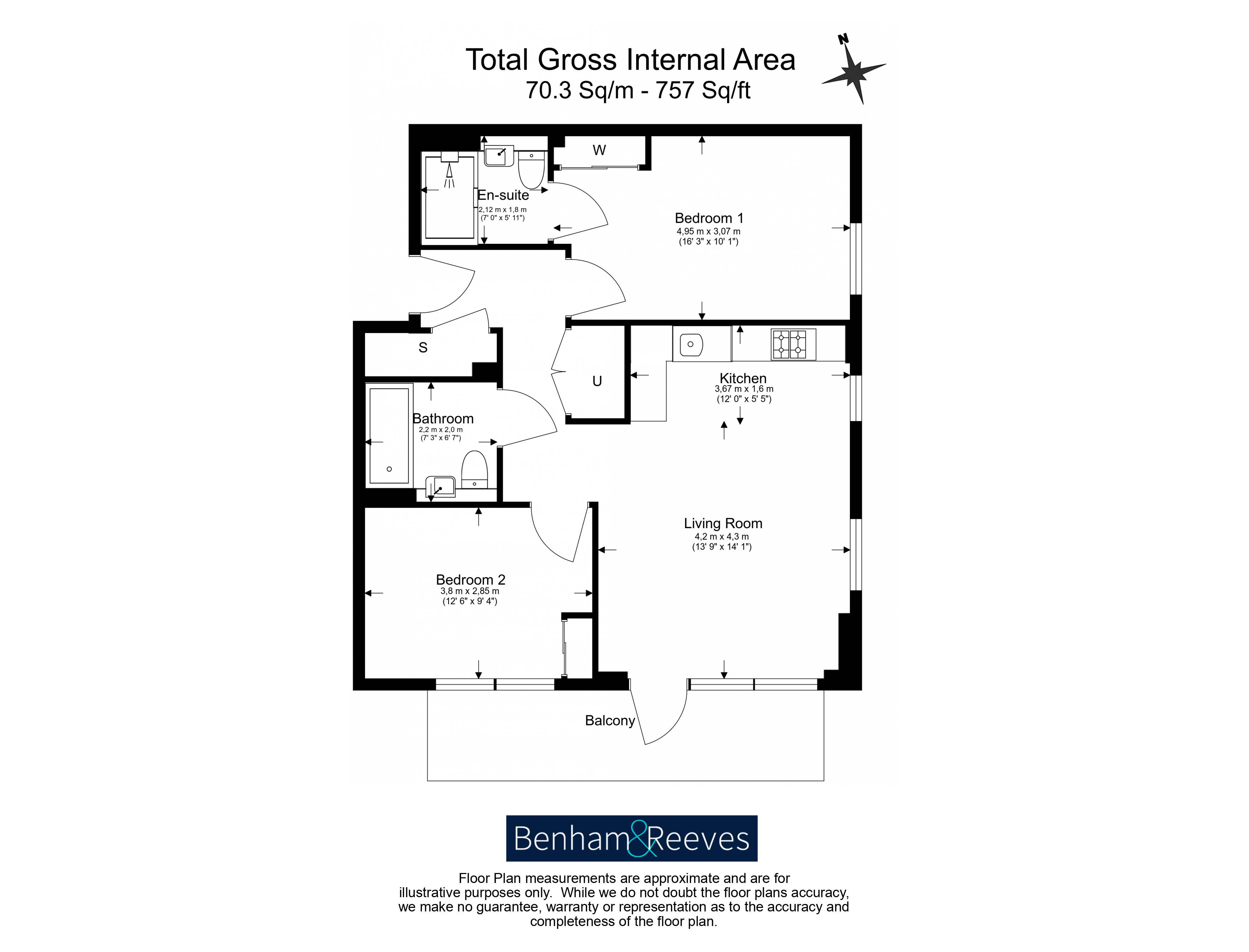 2 bedrooms flat to rent in Iris House, Cedrus Avenue, UB1-Floorplan