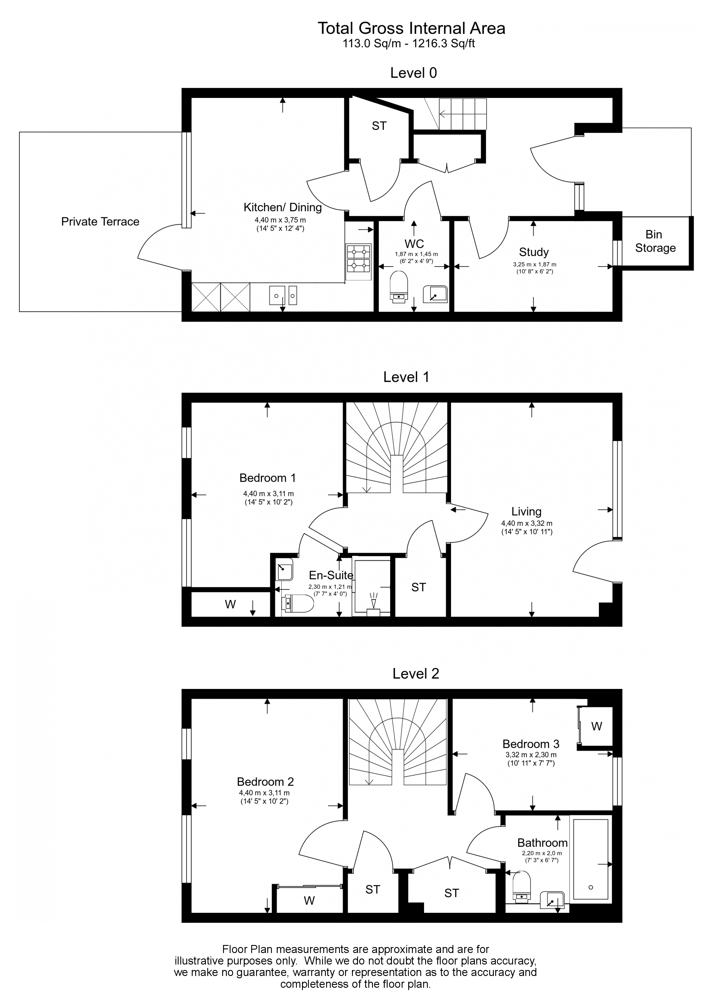 3 bedrooms flat to rent in Lensview Close, Harrow, HA1-Floorplan