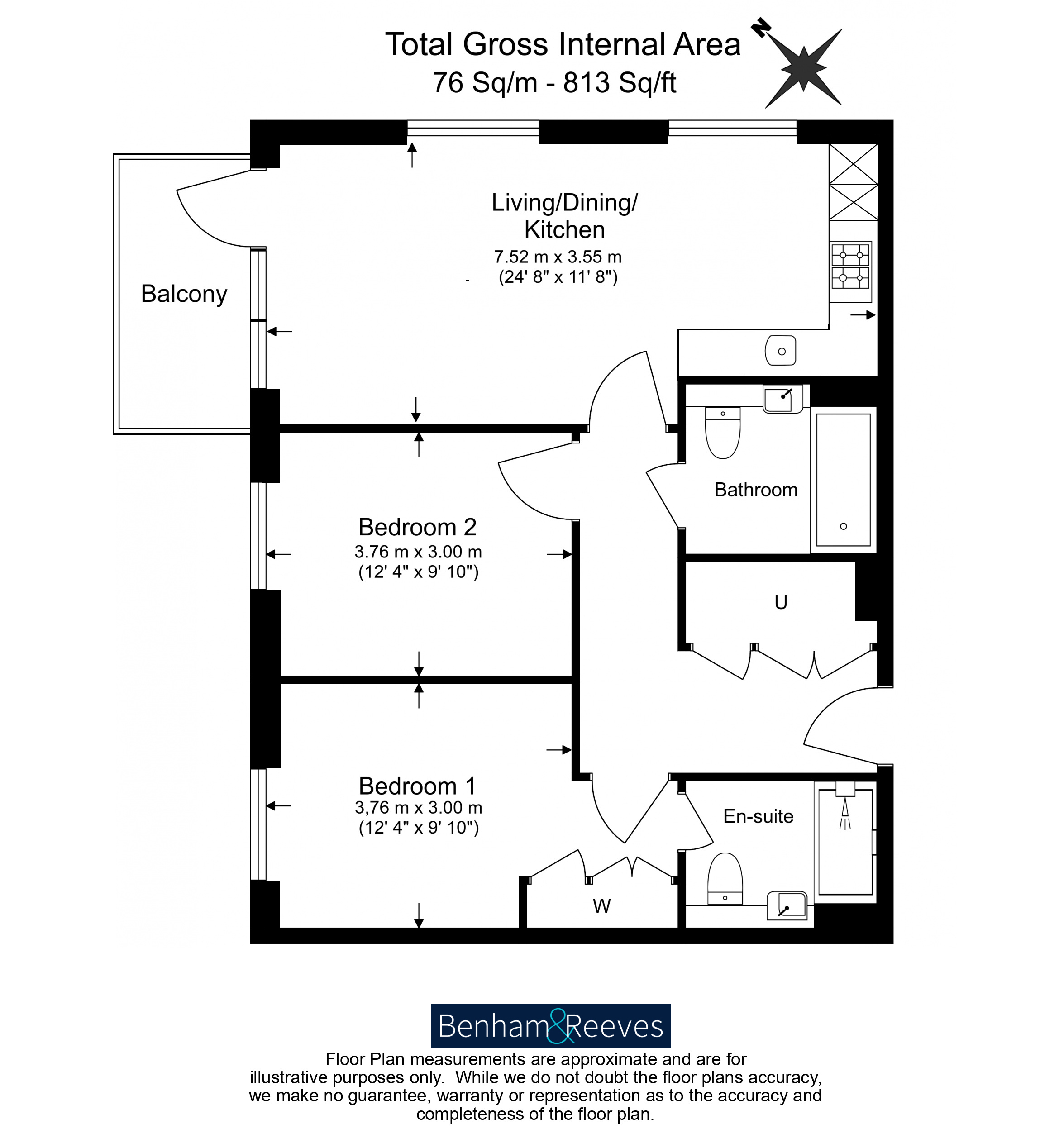 2 bedrooms flat to rent in Quay Walk, Grand Union, HA0-Floorplan