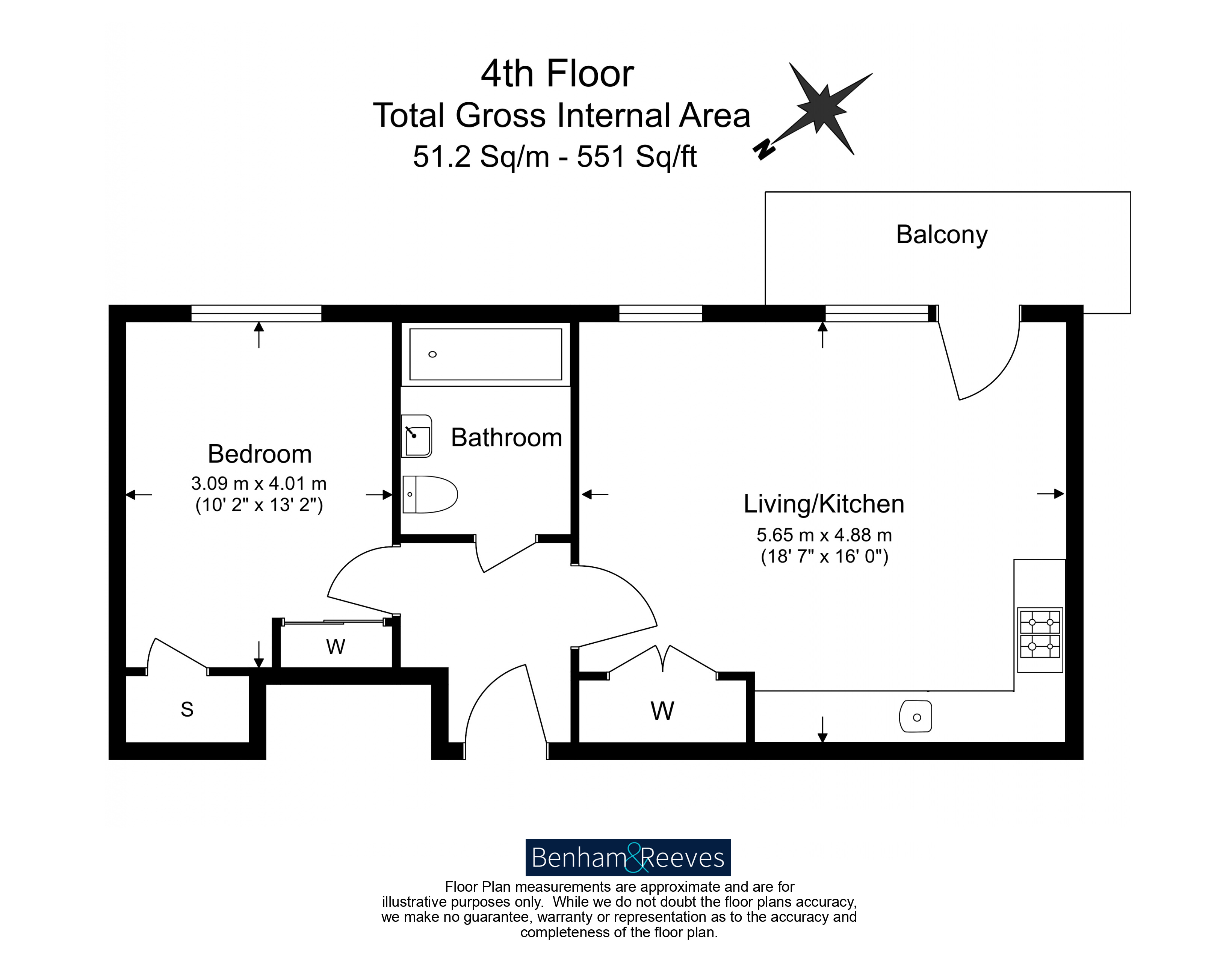 1 bedroom flat to rent in Hargrave Drive, Harrow, HA1-Floorplan