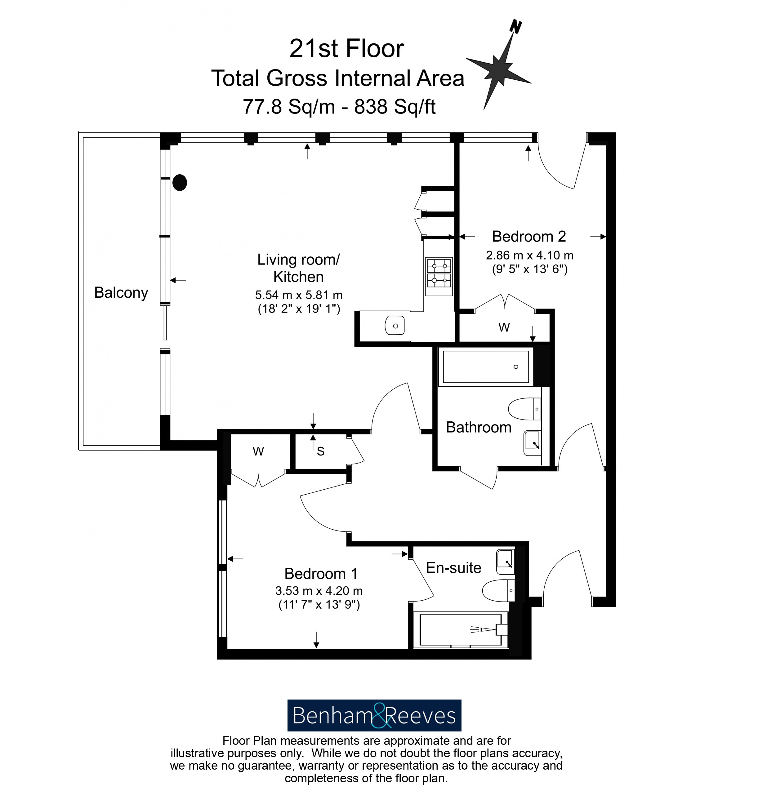 2 bedrooms flat to rent in Landmark east tower, Marsh wall, E14-Floorplan