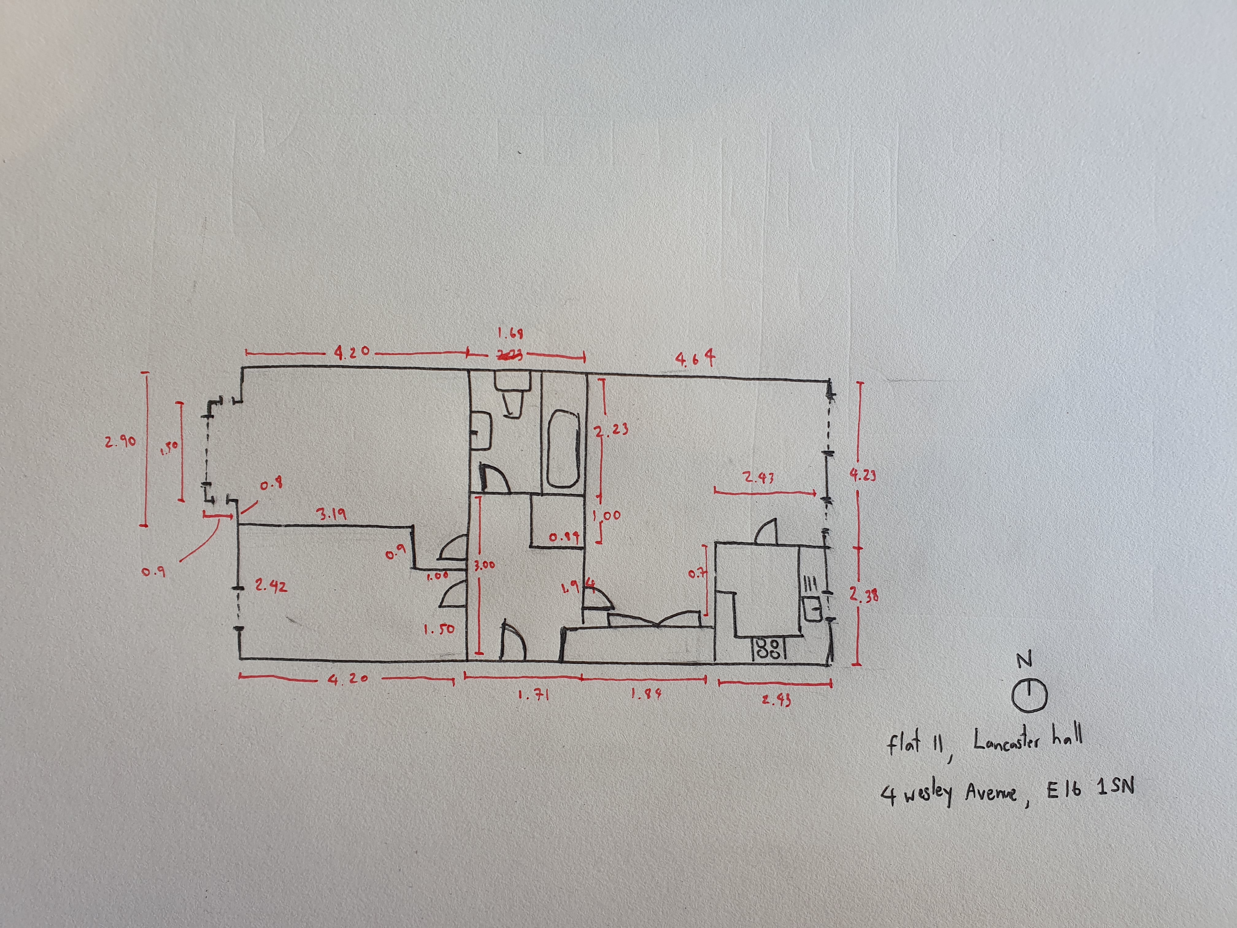 2 bedrooms flat to rent in Lancaster Hall, Wesley Avenue, E16-Floorplan