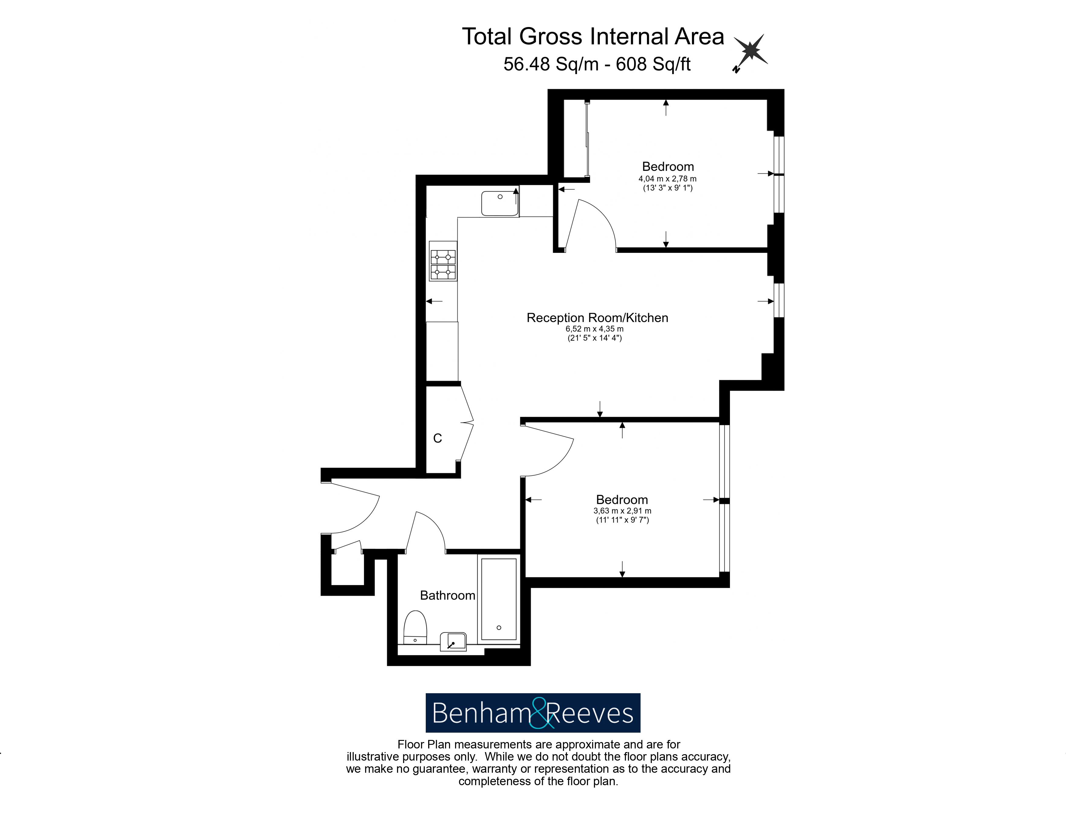 2 bedrooms flat to rent in Harcourt Tower, Canary Wharf, E14-Floorplan