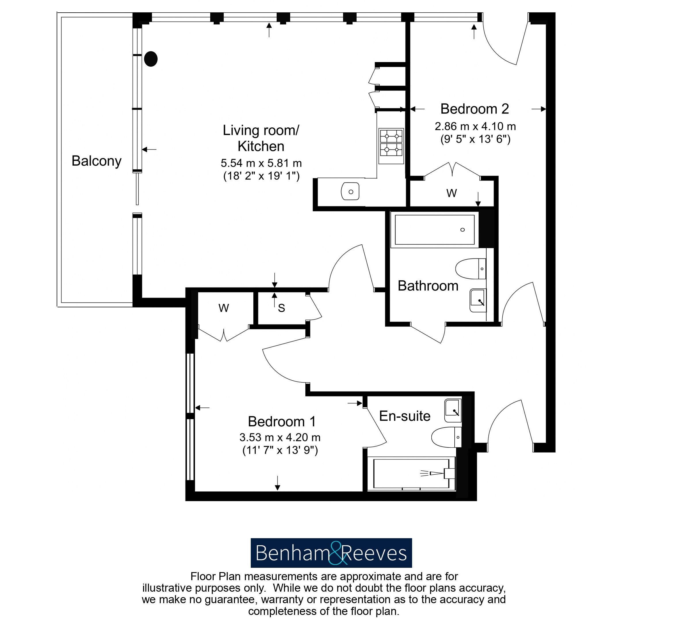 2 bedrooms flat to rent in Marsh Wall, Canary Wharf, E14-Floorplan