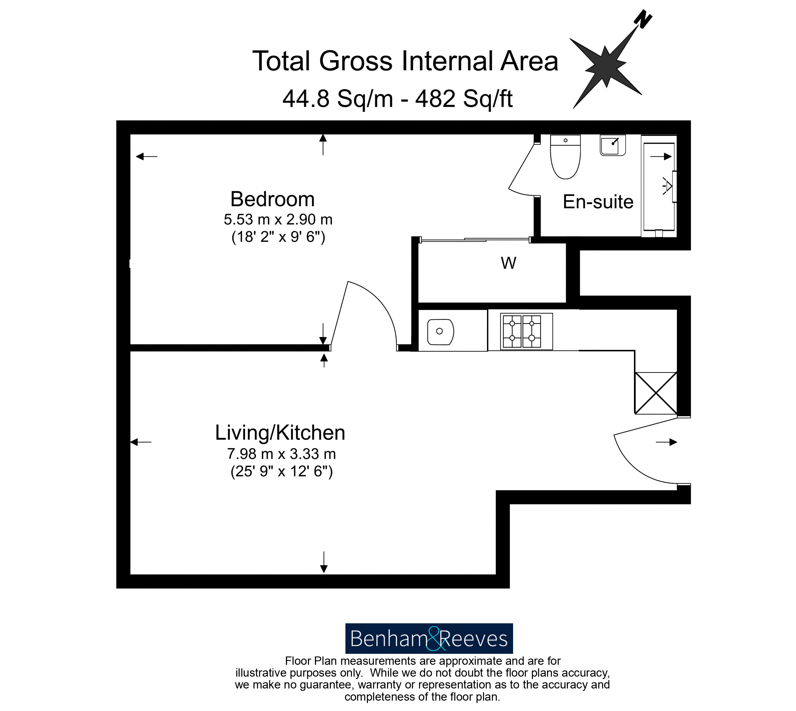 1 bedroom flat to rent in Royal Docks, Canary Wharf, E16-Floorplan