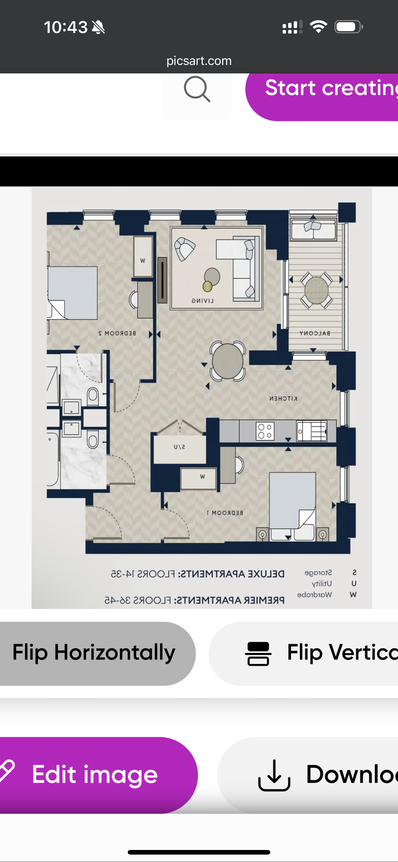 2 bedrooms flat to rent in One Thames Quay, Canary wharf, E14-Floorplan