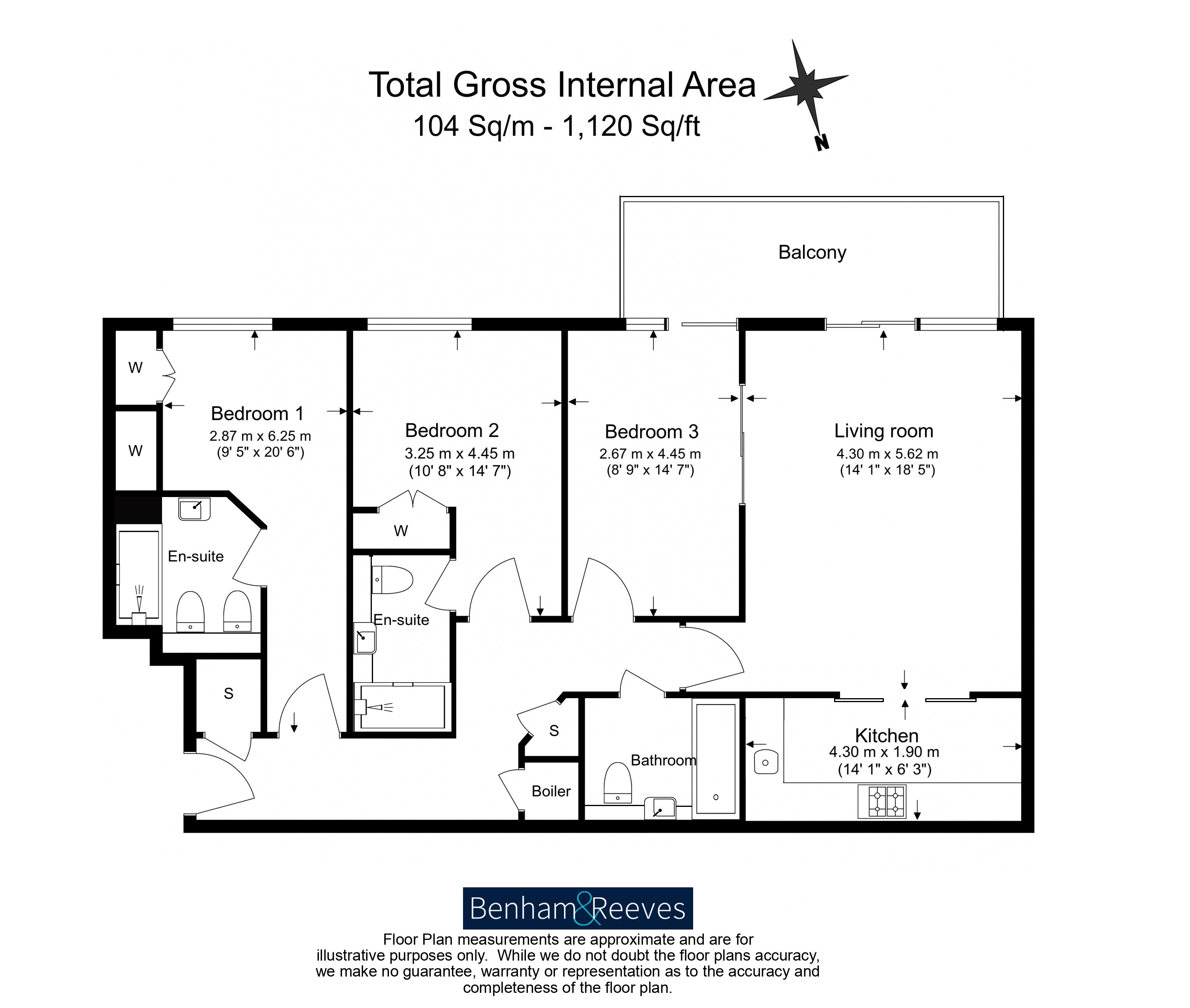 3 bedrooms flat to rent in Aspect Court, Imperial Wharf, SW6-Floorplan