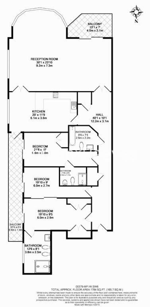 3 bedrooms flat to rent in Lensbury Avenue, Fulham, SW6-Floorplan