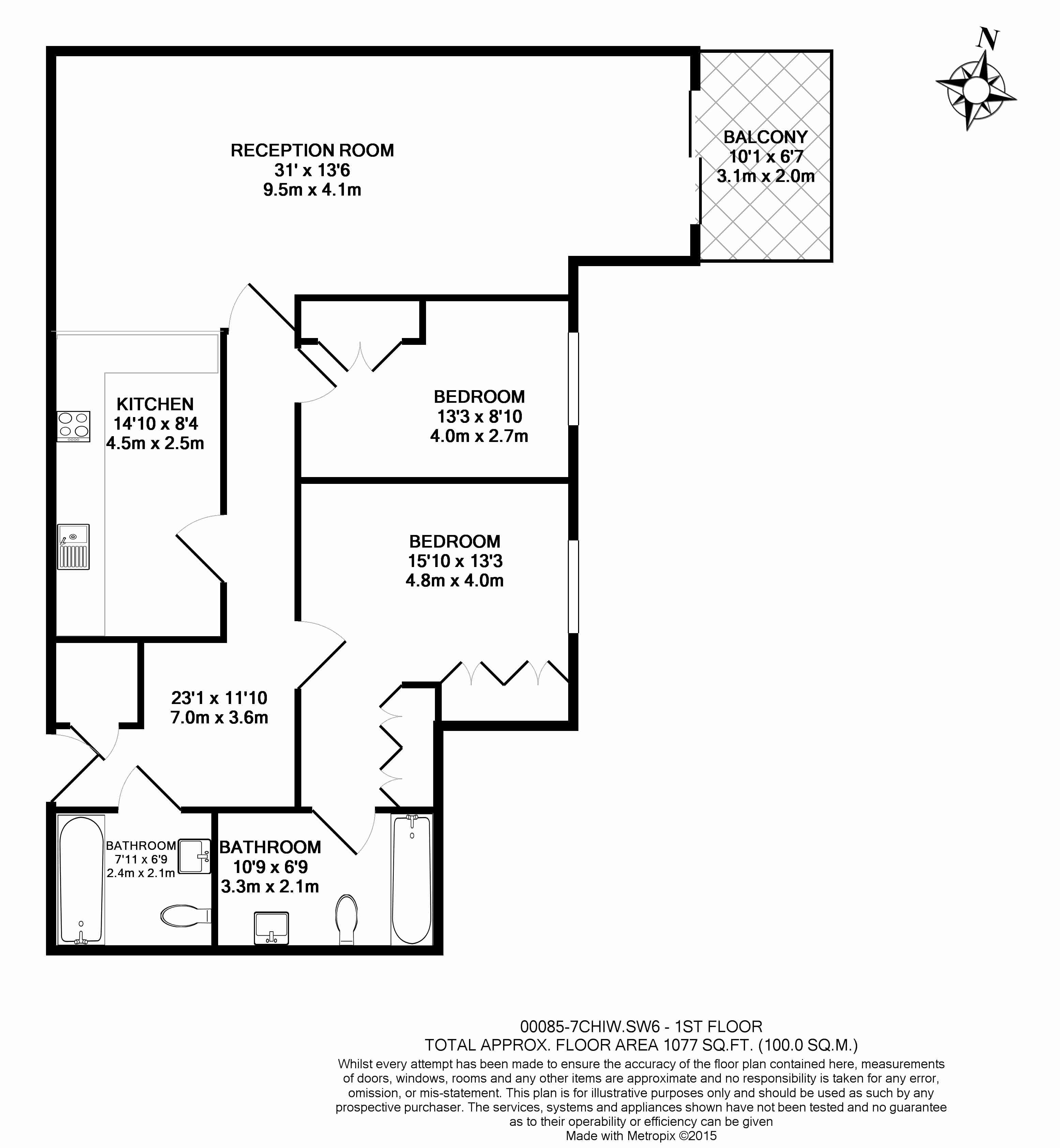 2 bedrooms flat to rent in Lensbury Avenue, Fulham, SW6-Floorplan