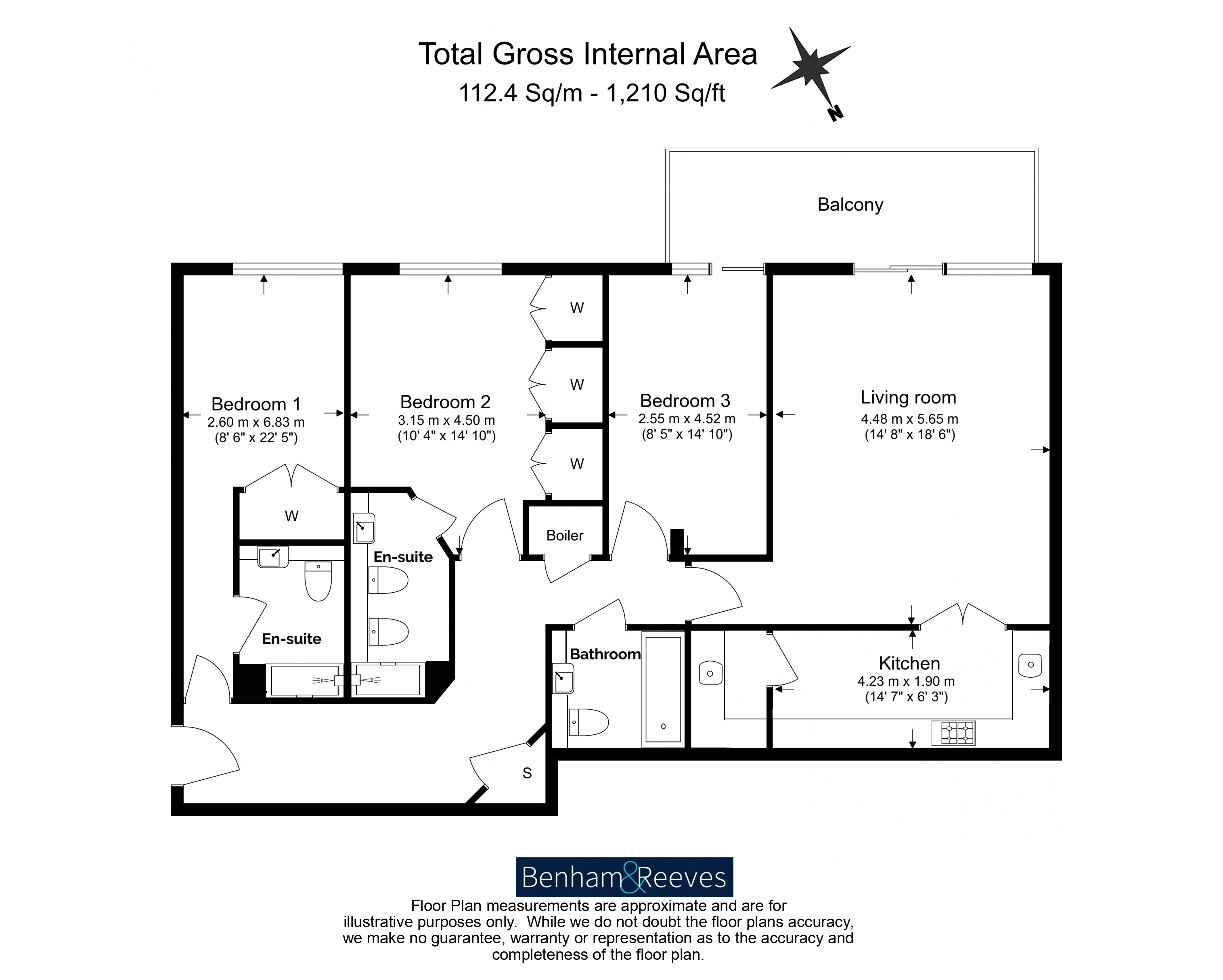 3 bedrooms flat to rent in Thames Point, Imperial Wharf, SW6-Floorplan