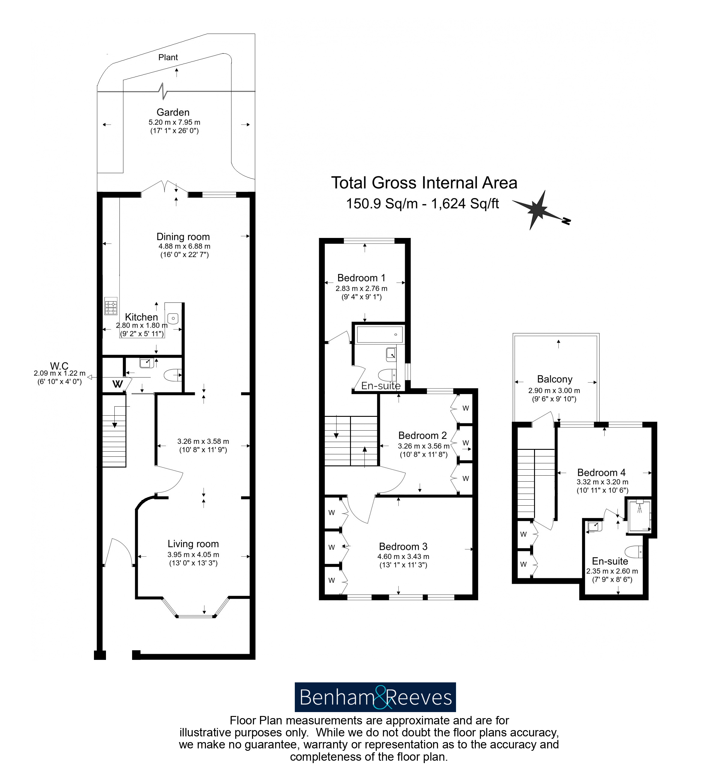 4 bedrooms flat to rent in Rylston Road, Fulham, SW6-Floorplan