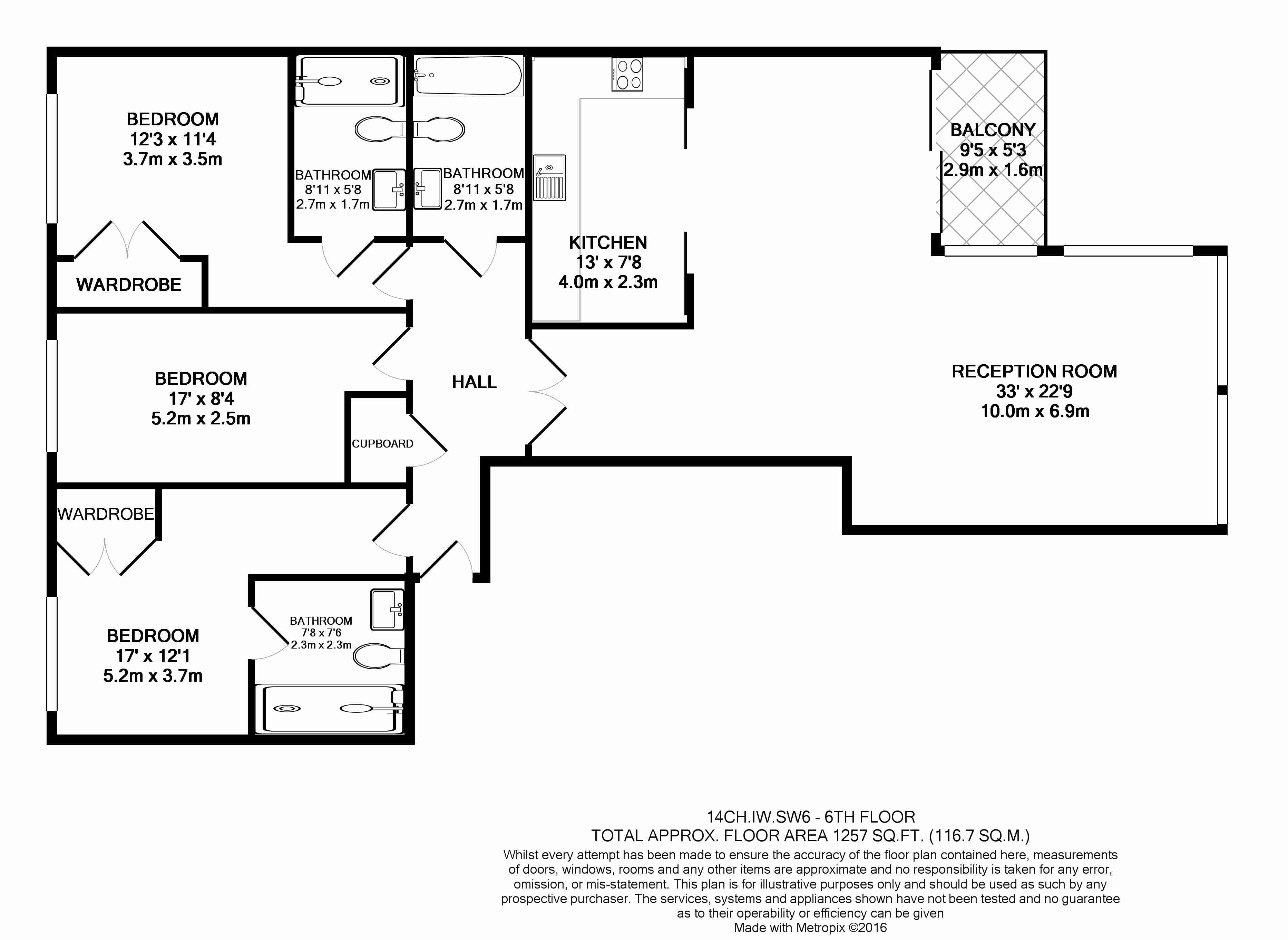 3 bedrooms flat to rent in Lensbury Avenue, Imperial Wharf, SW6-Floorplan