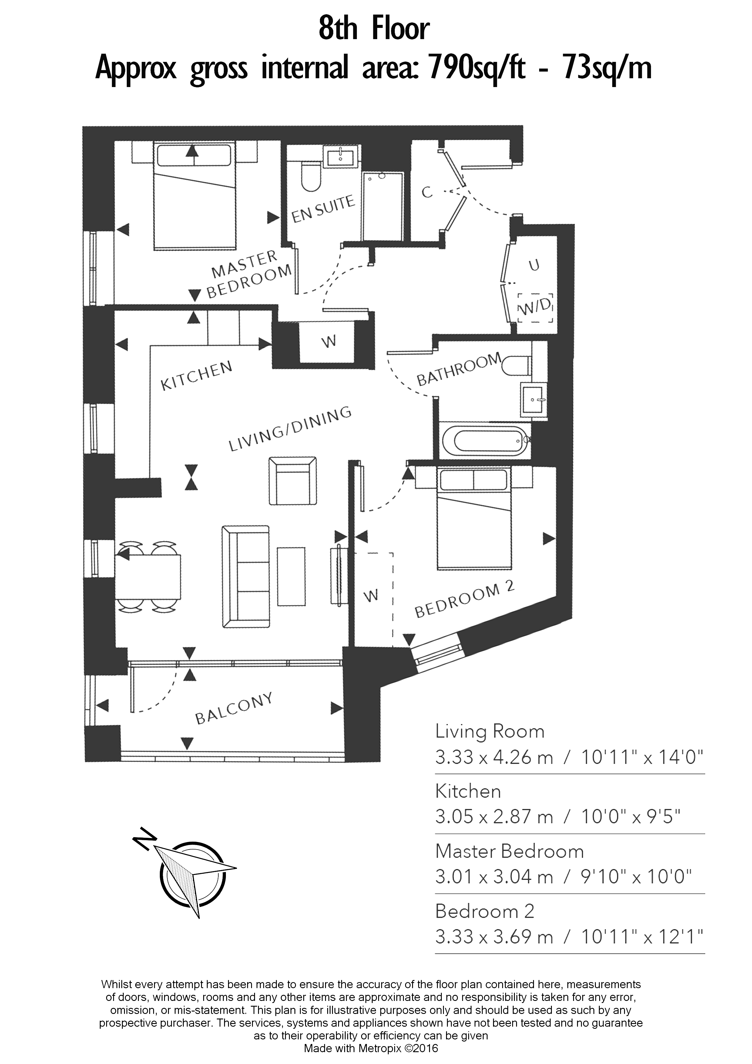 2 bedrooms flat to rent in Alington House, Highgate, N8-Floorplan