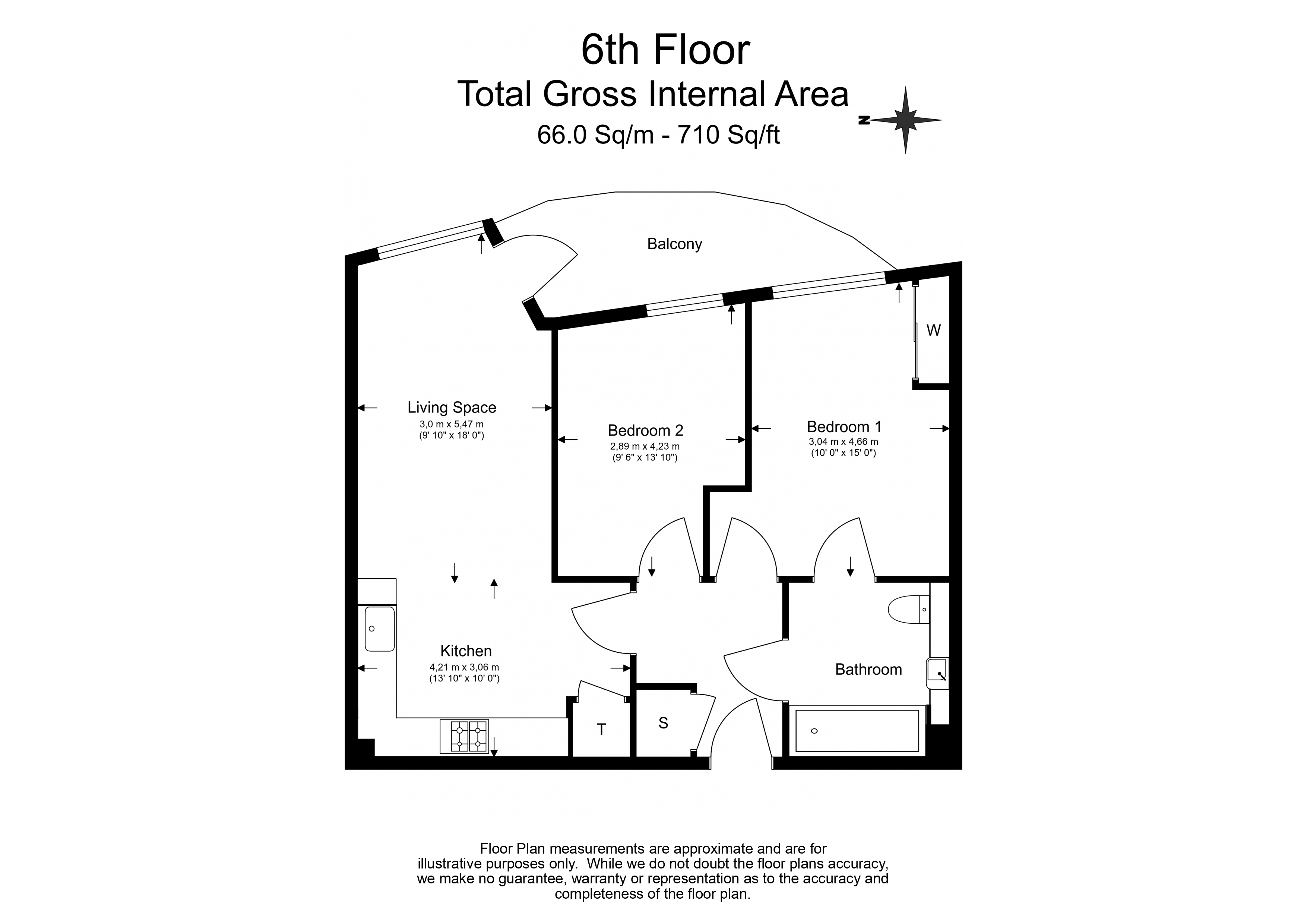 2 bedrooms flat to rent in Queensland Road, Highgate, N7-Floorplan