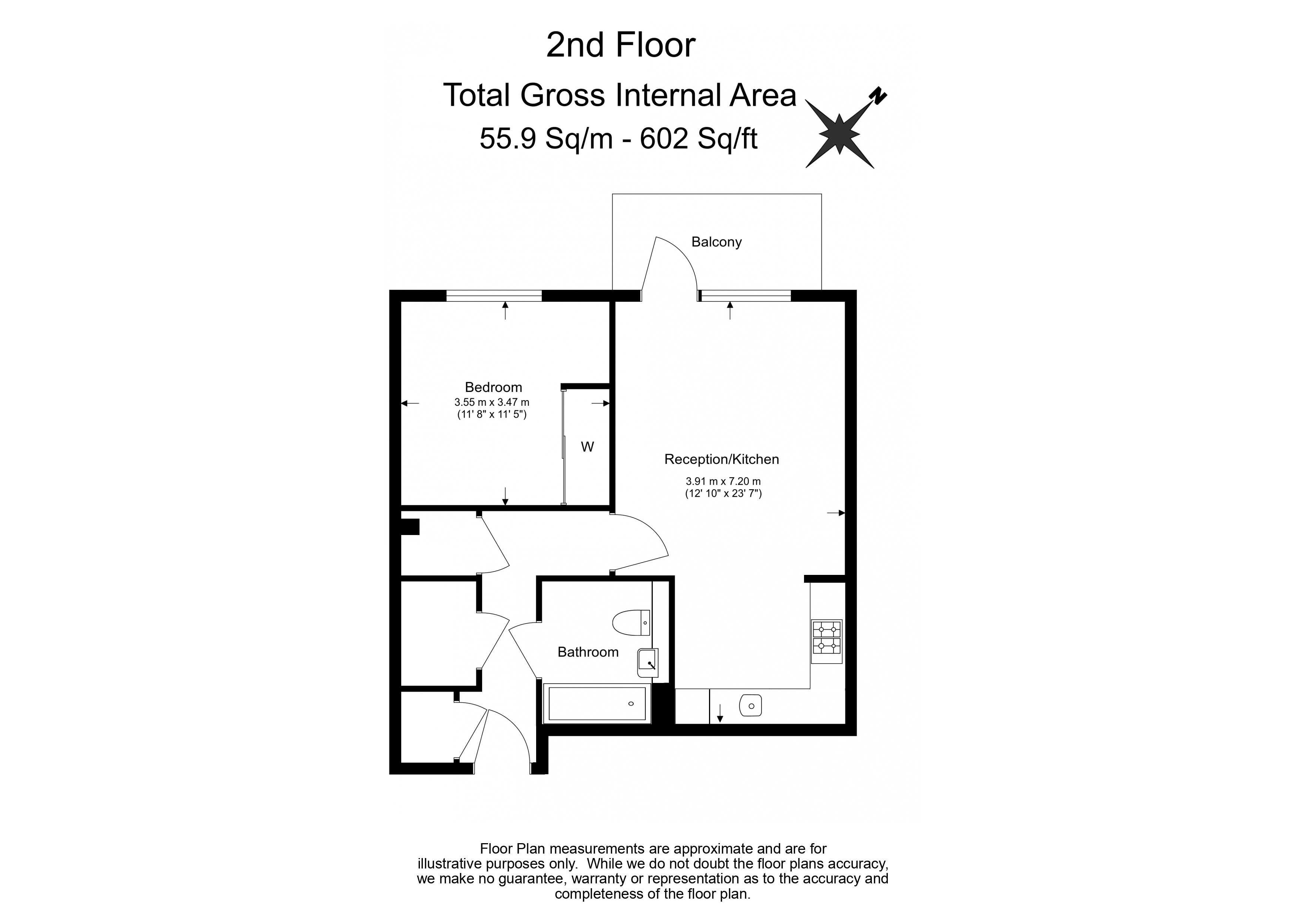 1 bedroom flat to rent in Sandy Hill Road, Woolwich, SE18-Floorplan