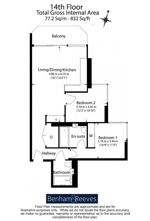 2 bedrooms flat to rent in Brigadier Walk, Royal Arsenal Riverside, SE18-Floorplan