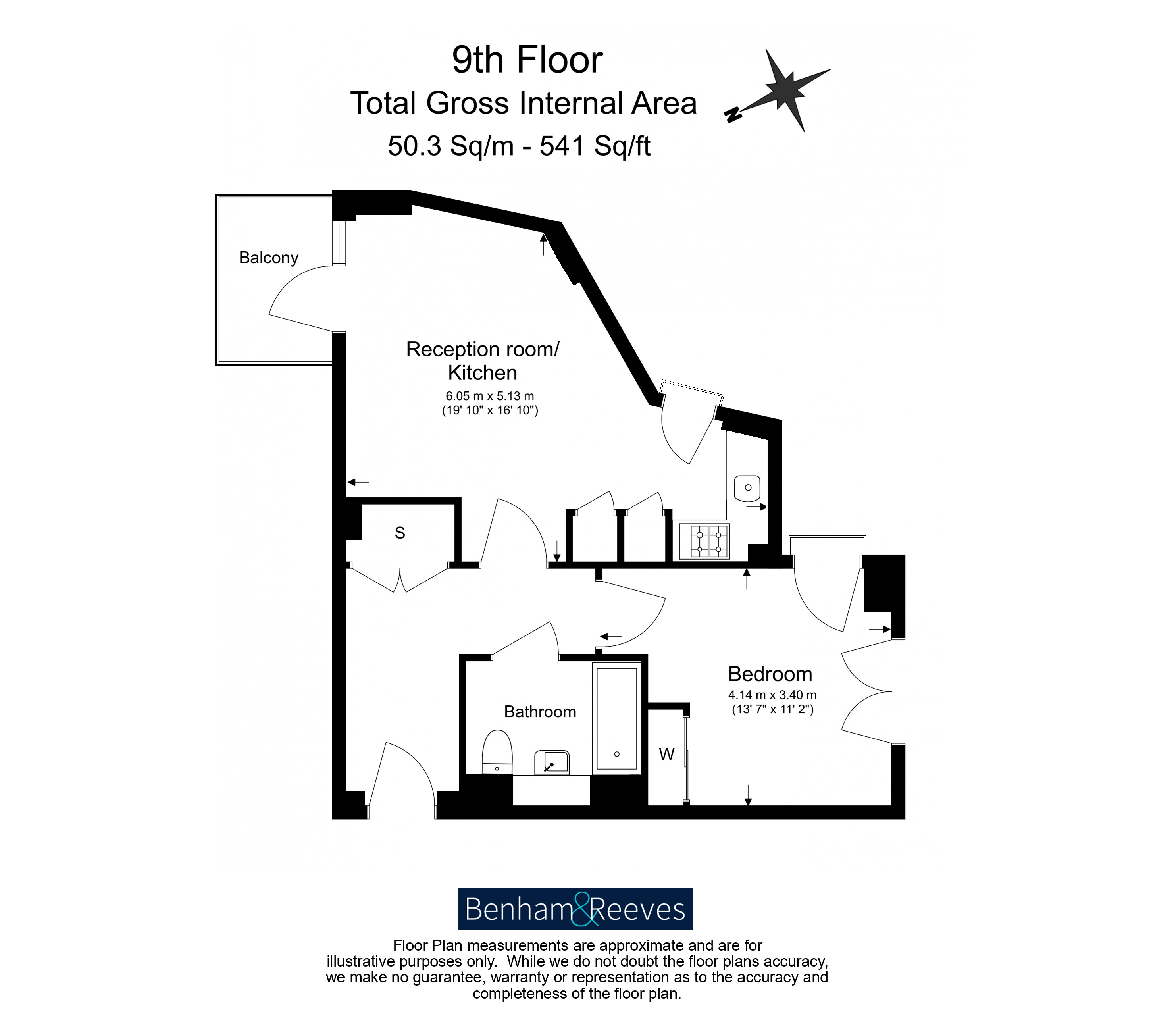 1 bedroom flat to rent in Woolwich High Street, Callis Yard, SE18-Floorplan