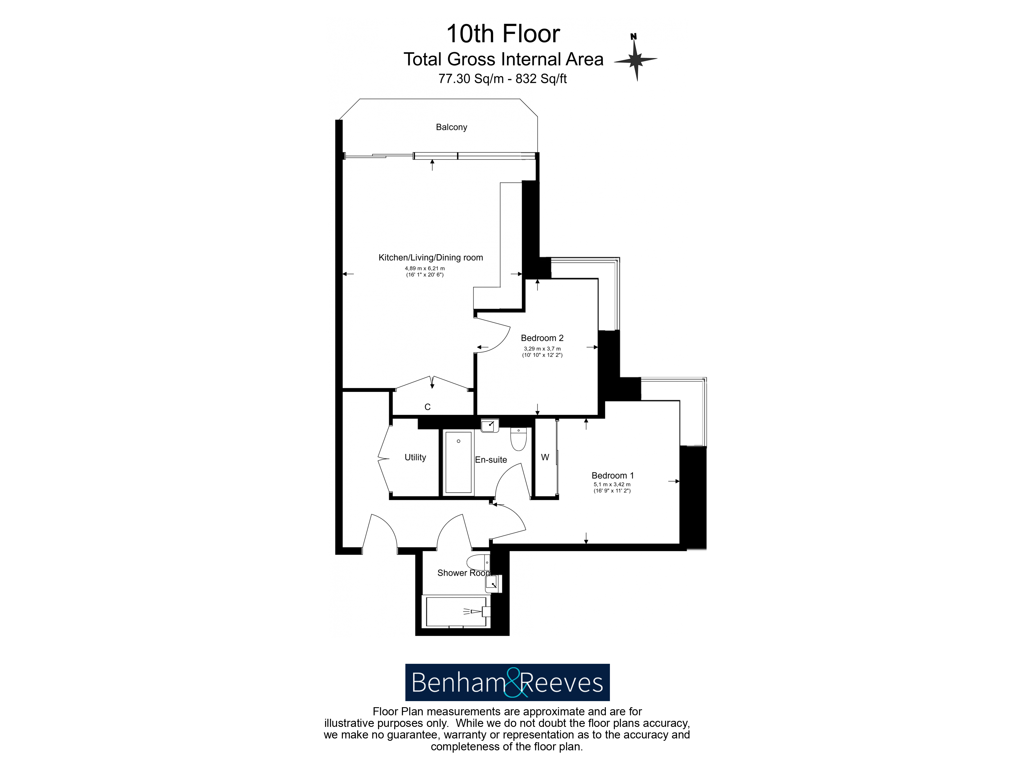 2 bedrooms flat to rent in Royal Arsenal Riverside, Woolwich, SE18-Floorplan