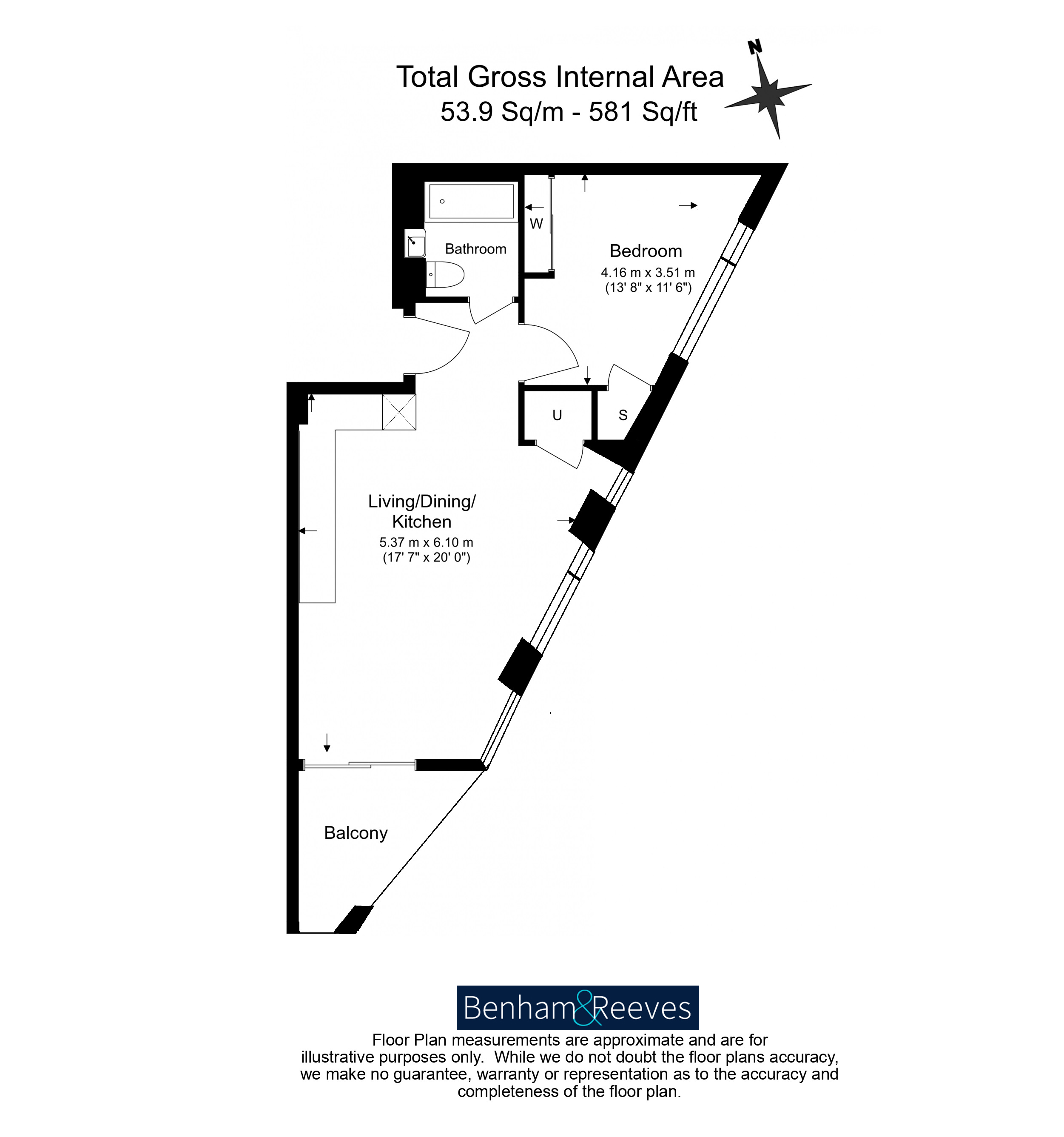 1 bedroom flat to rent in Royal Arsenal Riverside, Woolwich, SE18-Floorplan