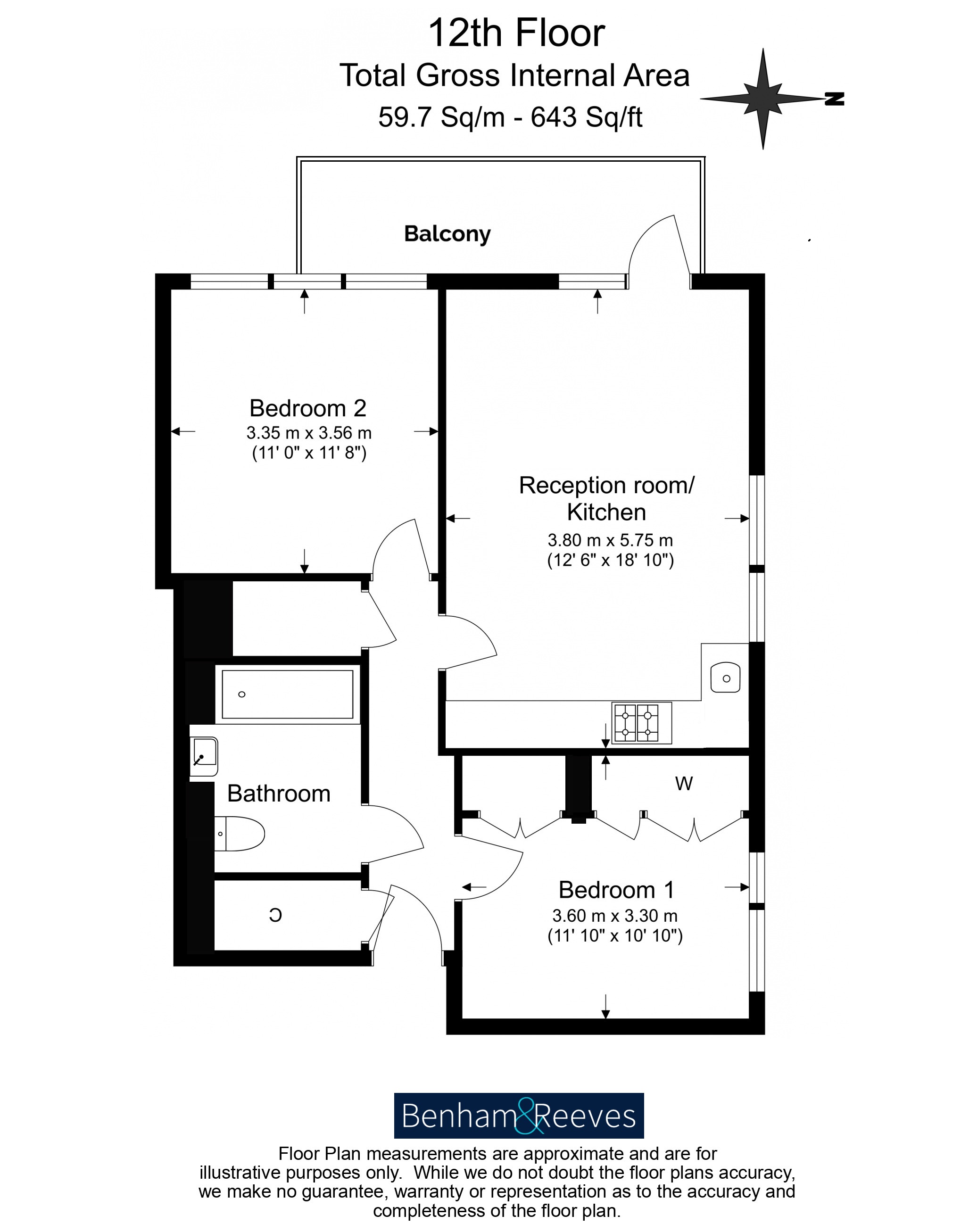 2 bedrooms flat to rent in Royal Arsenal Riverside, Woolwich, SE18-Floorplan