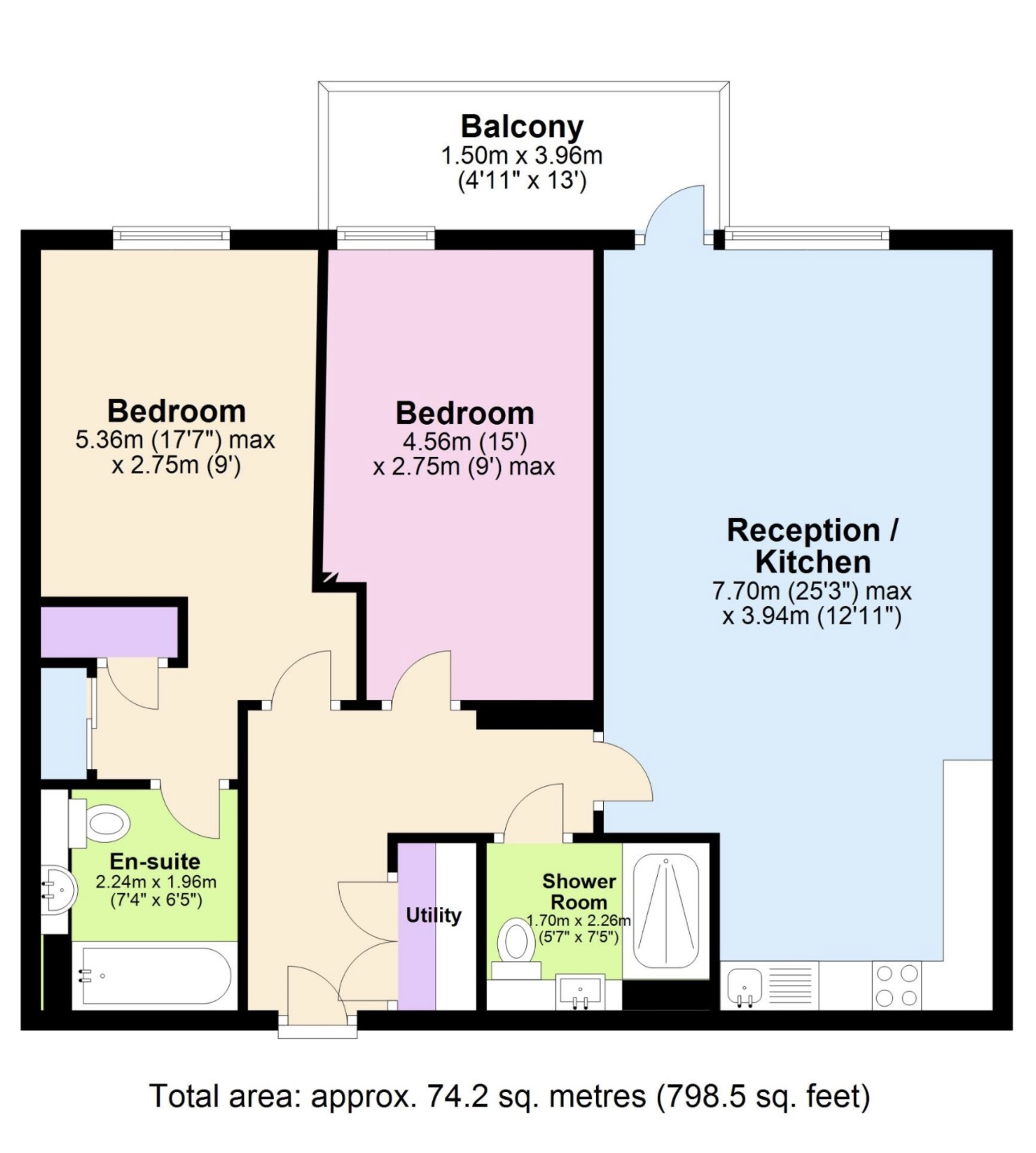 2  bedrooms flat to rent in Royal Arsenal Riverside, Thunderer Walk, SE18-Floorplan