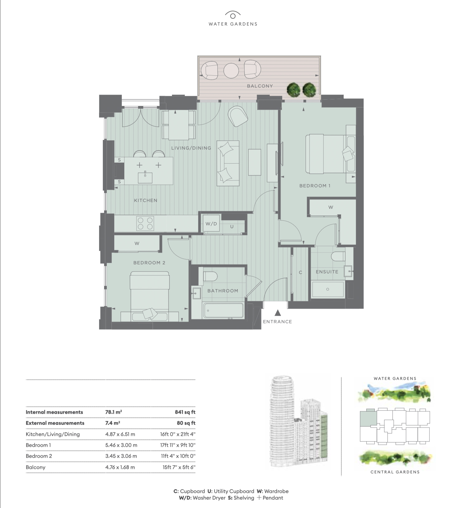 2 bedrooms flat to rent in Cascade Way, White City, W12-Floorplan