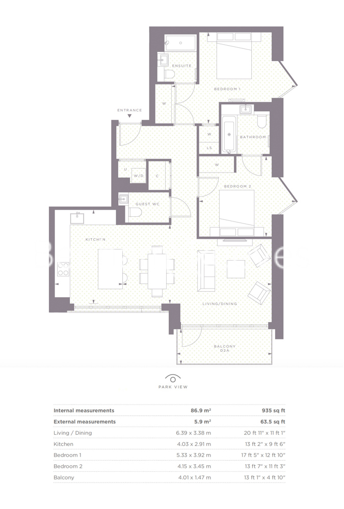 2 bedrooms flat to rent in White City Living, Lincoln Apartments, Fountain Park Way, White City W12-Floorplan